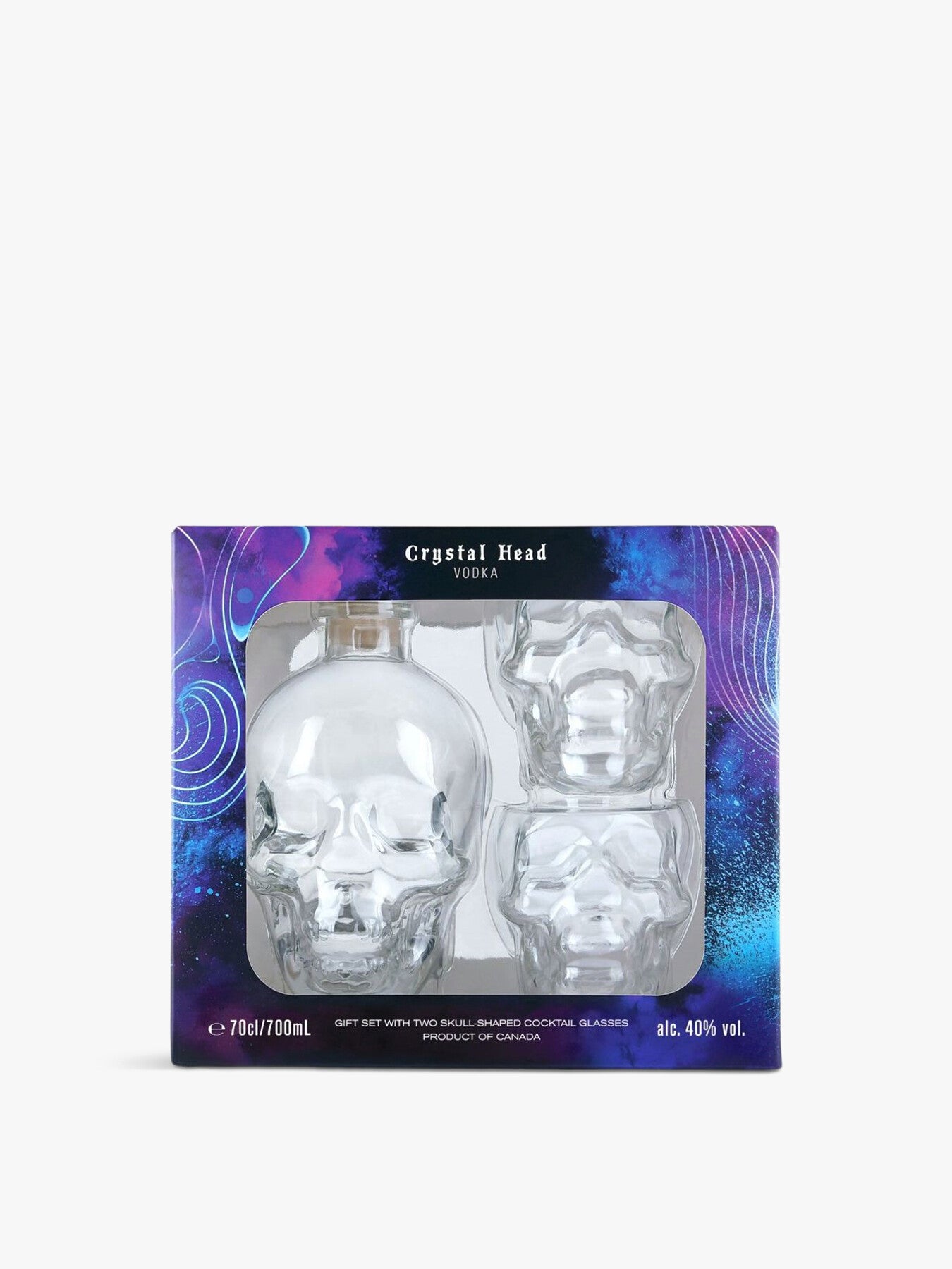 Crystal Head with Cocktail Glasses