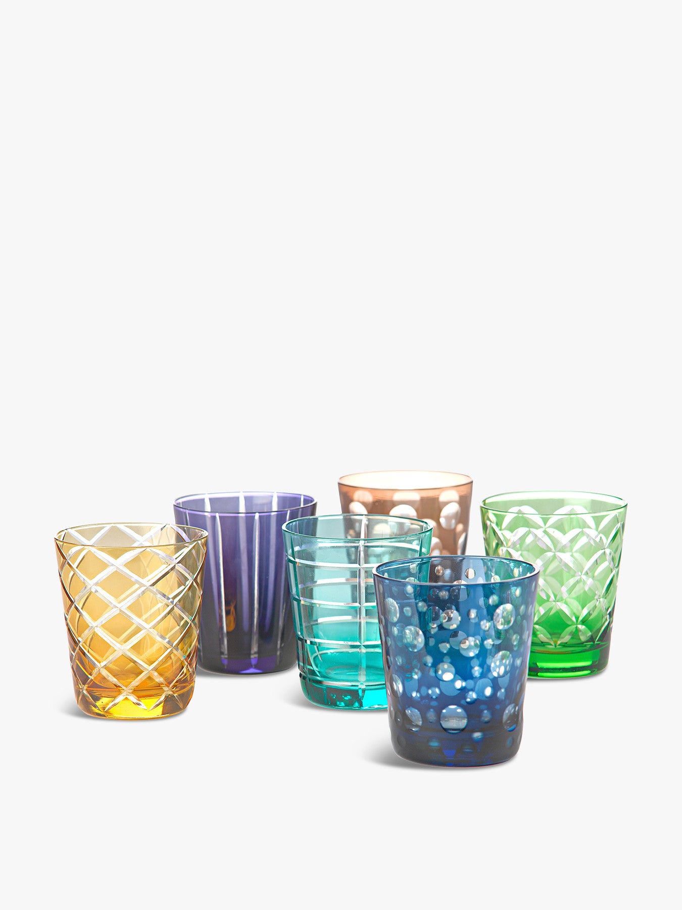 Multicolour Tumbler Cuttings set of 6