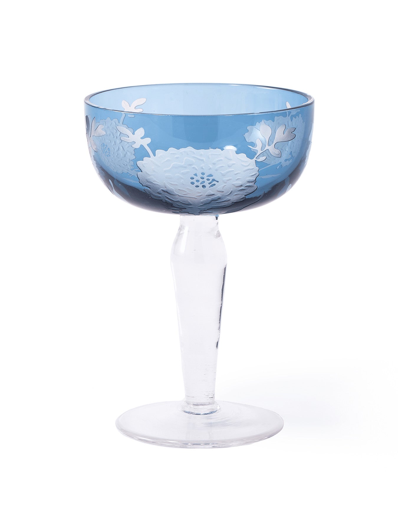 Multicolour Peony Coupe Glasses