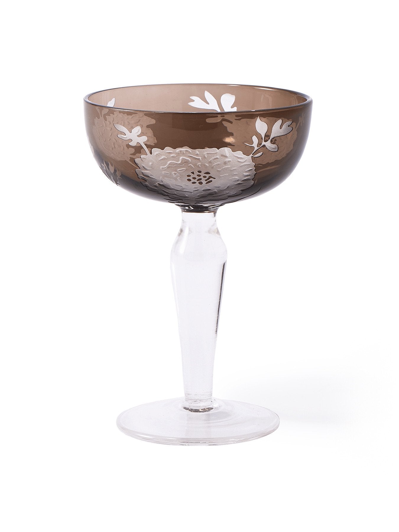 Multicolour Peony Coupe Glasses