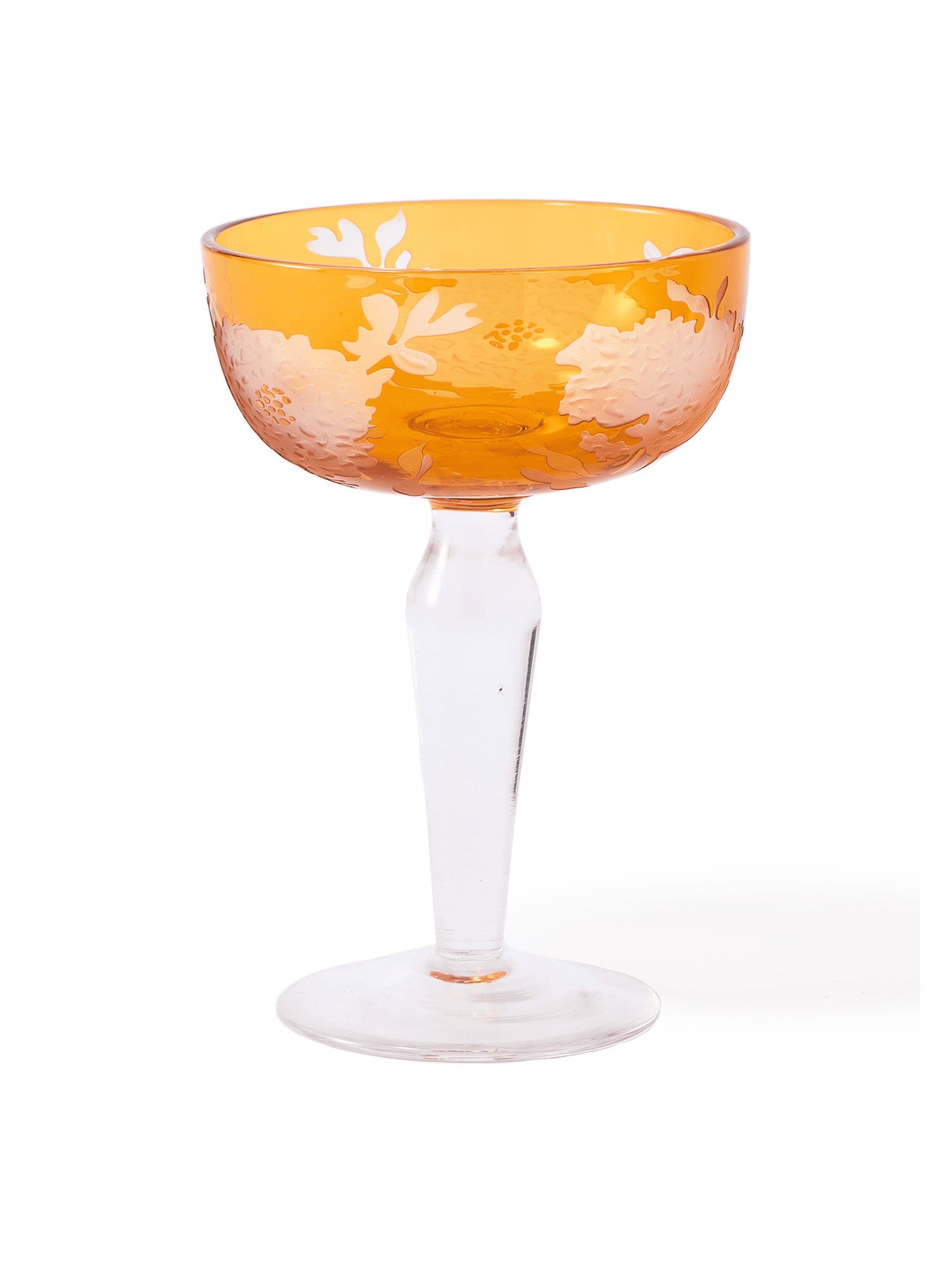 Multicolour Peony Coupe Glasses