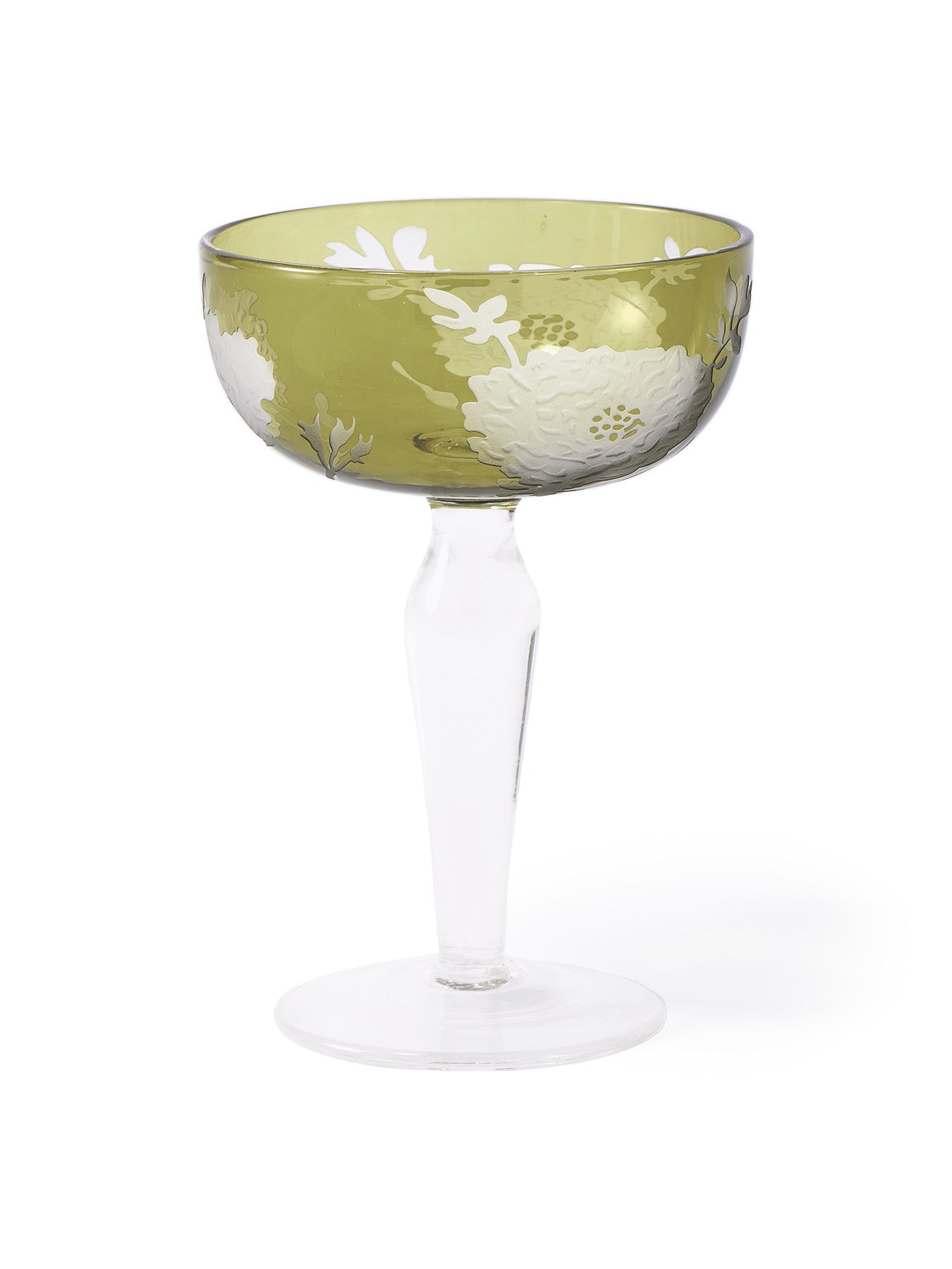 Multicolour Peony Coupe Glasses