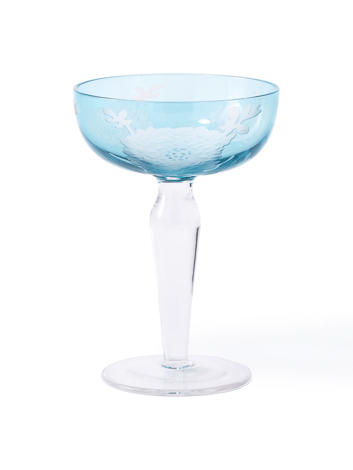 Multicolour Peony Coupe Glasses