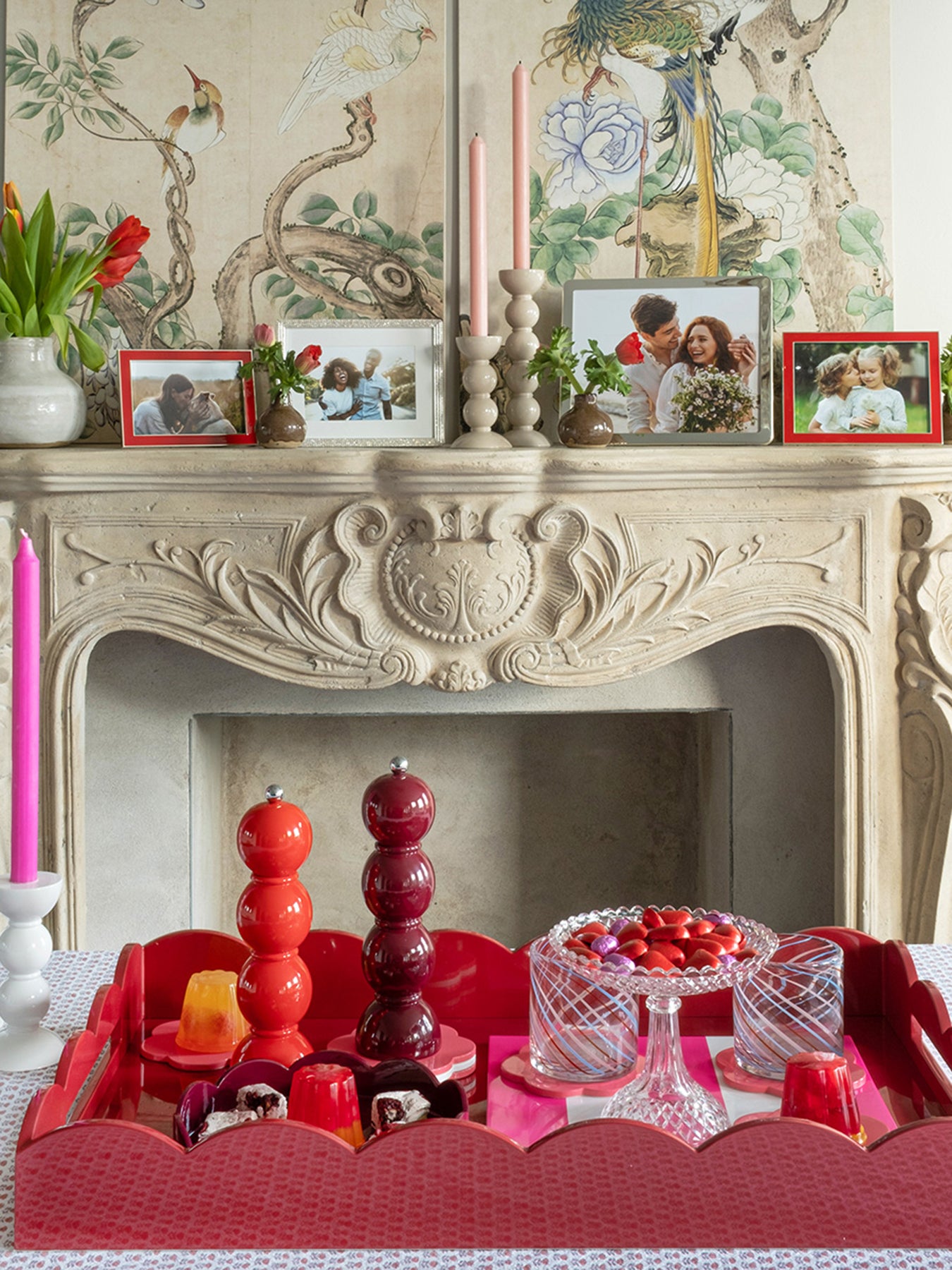 Lacquered Salt and Pepper Grinder Set Cherry