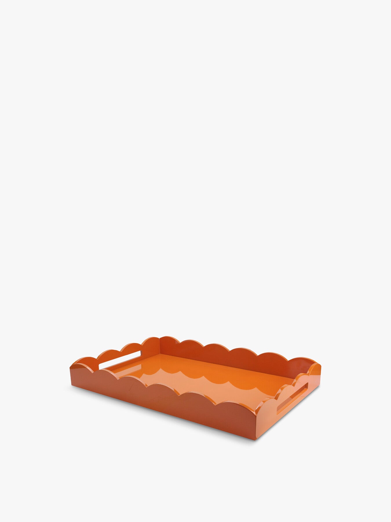 Medium Lacquered Scallop Square Tray