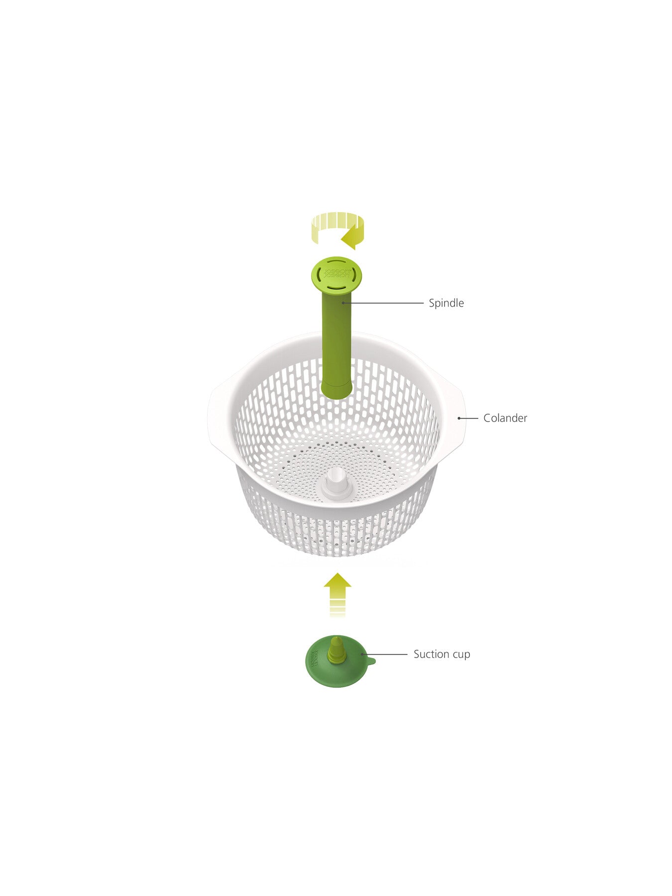 Spindola In Sink Salad Spinning Colander