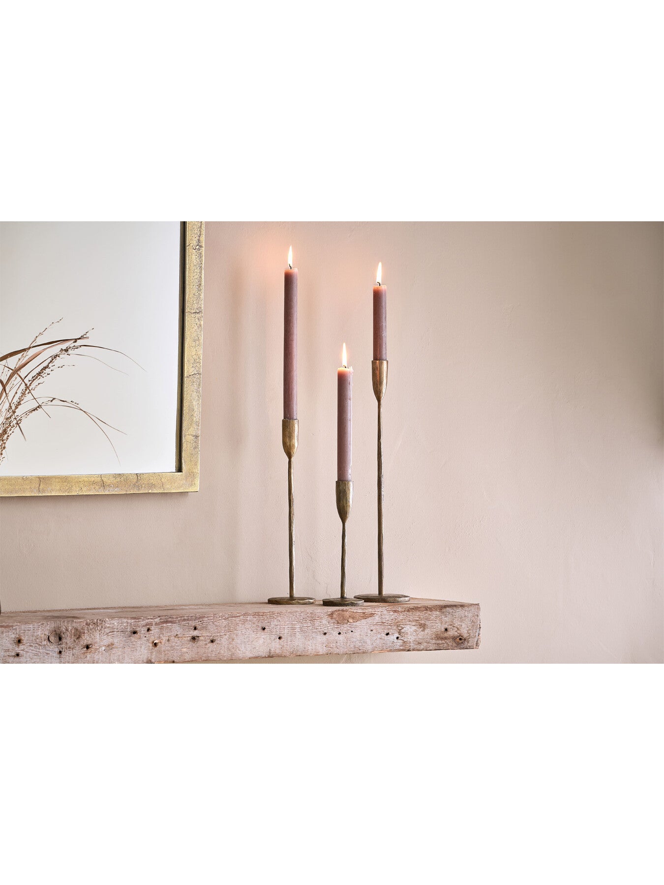 Mbata Small Brass Candlestick