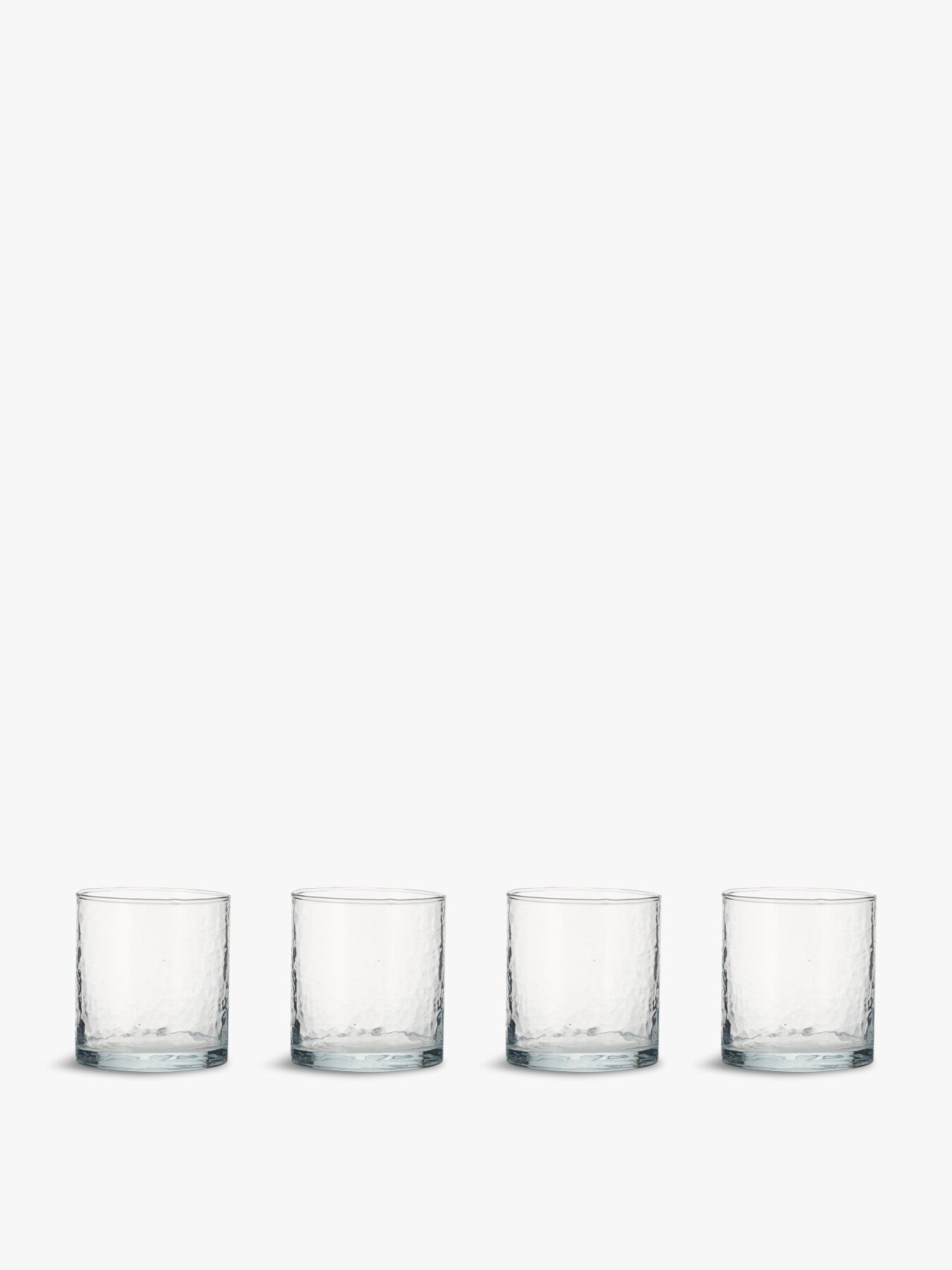 Yala Hammered Glass Tumbler Set of 4