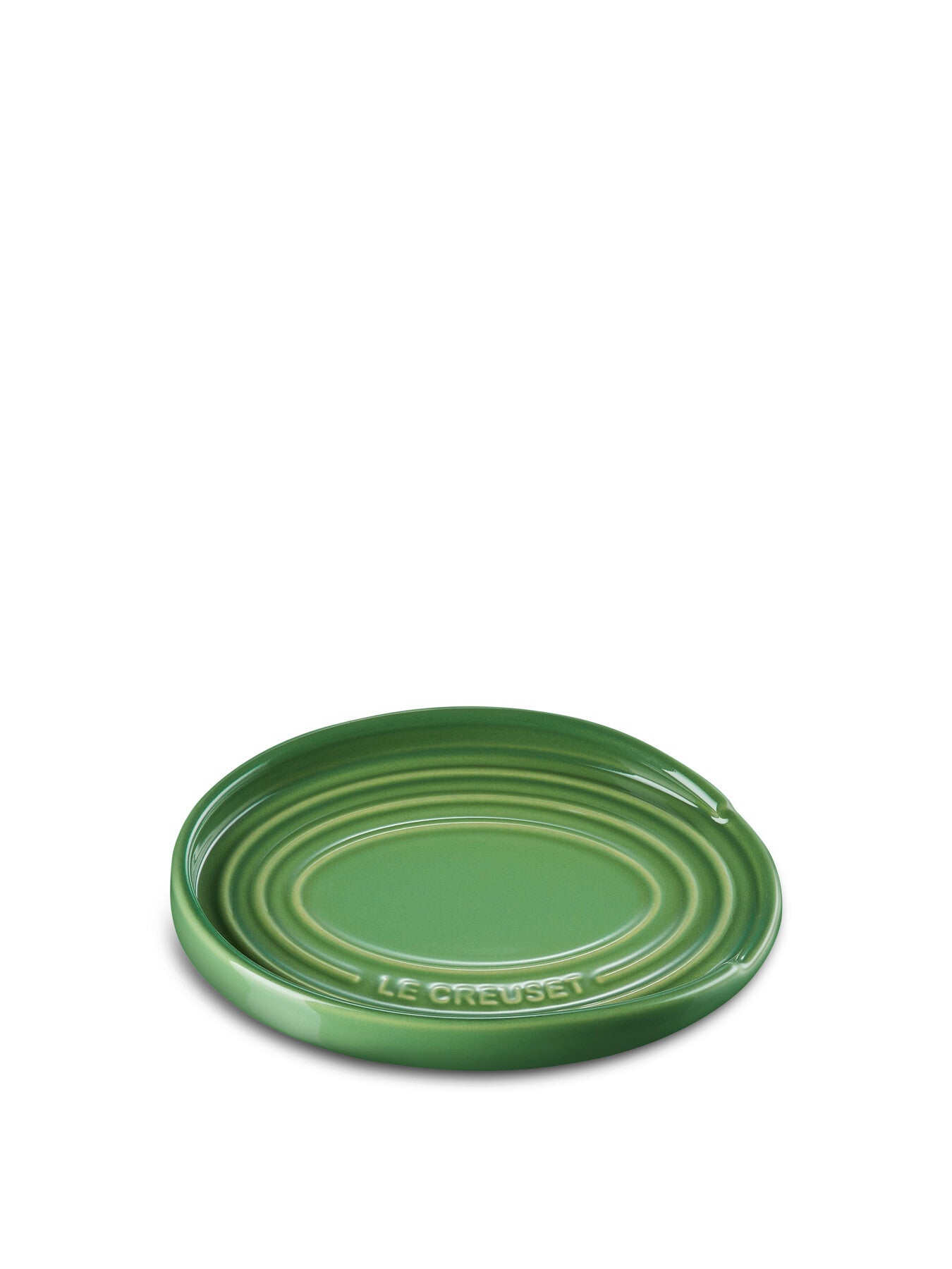 Oval Spoon Rest Bamboo Green