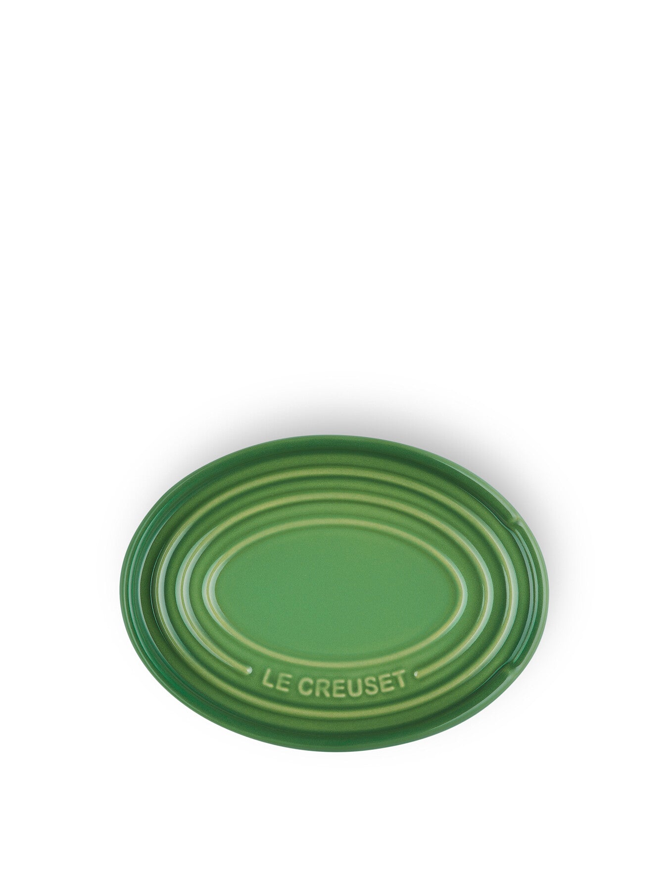 Oval Spoon Rest Bamboo Green