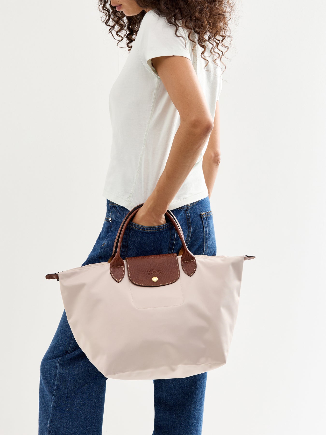 Le Pliage Original Medium Handbag Paper Recycled Canvas