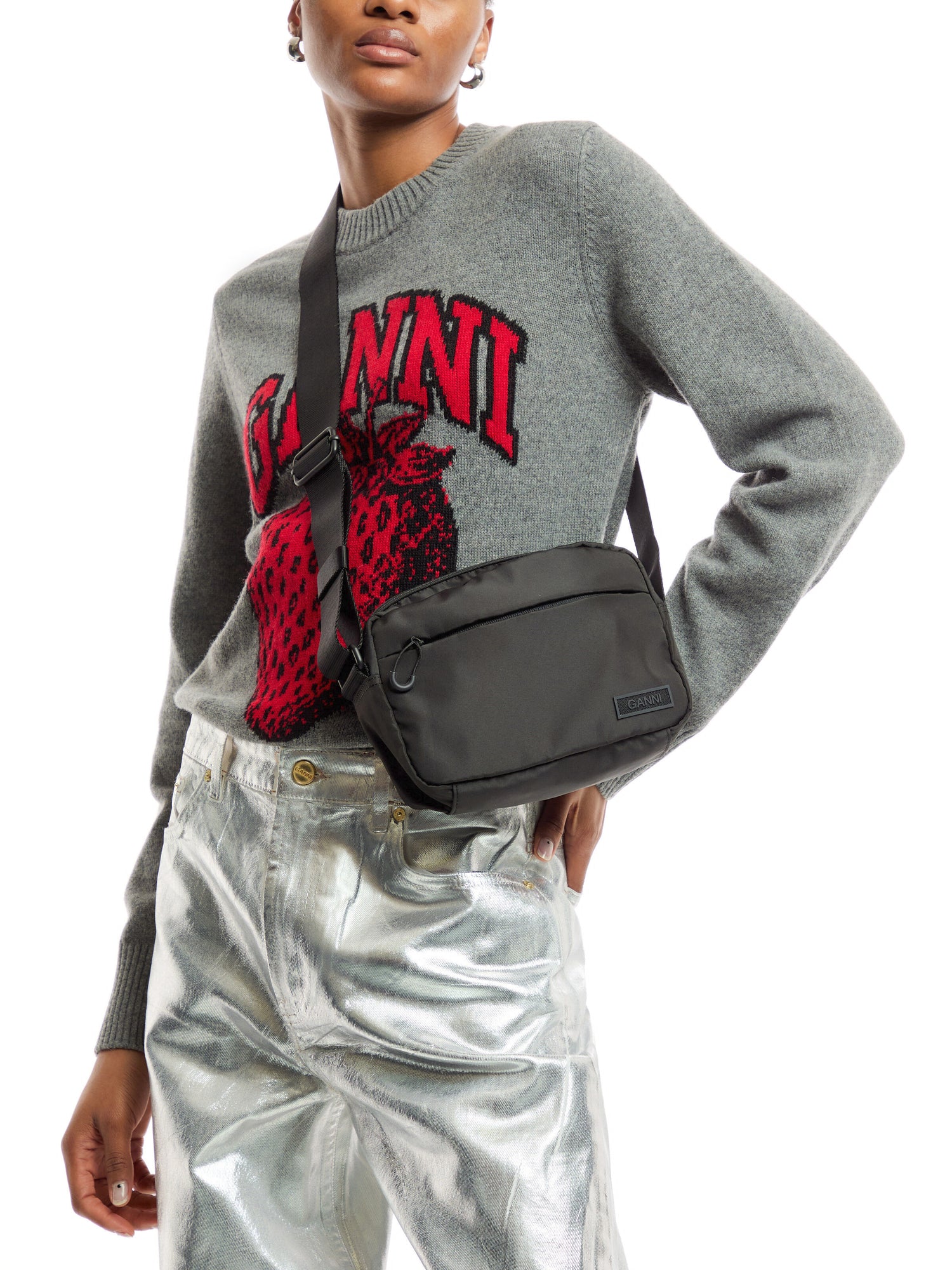 Black Recycled Festival Bag