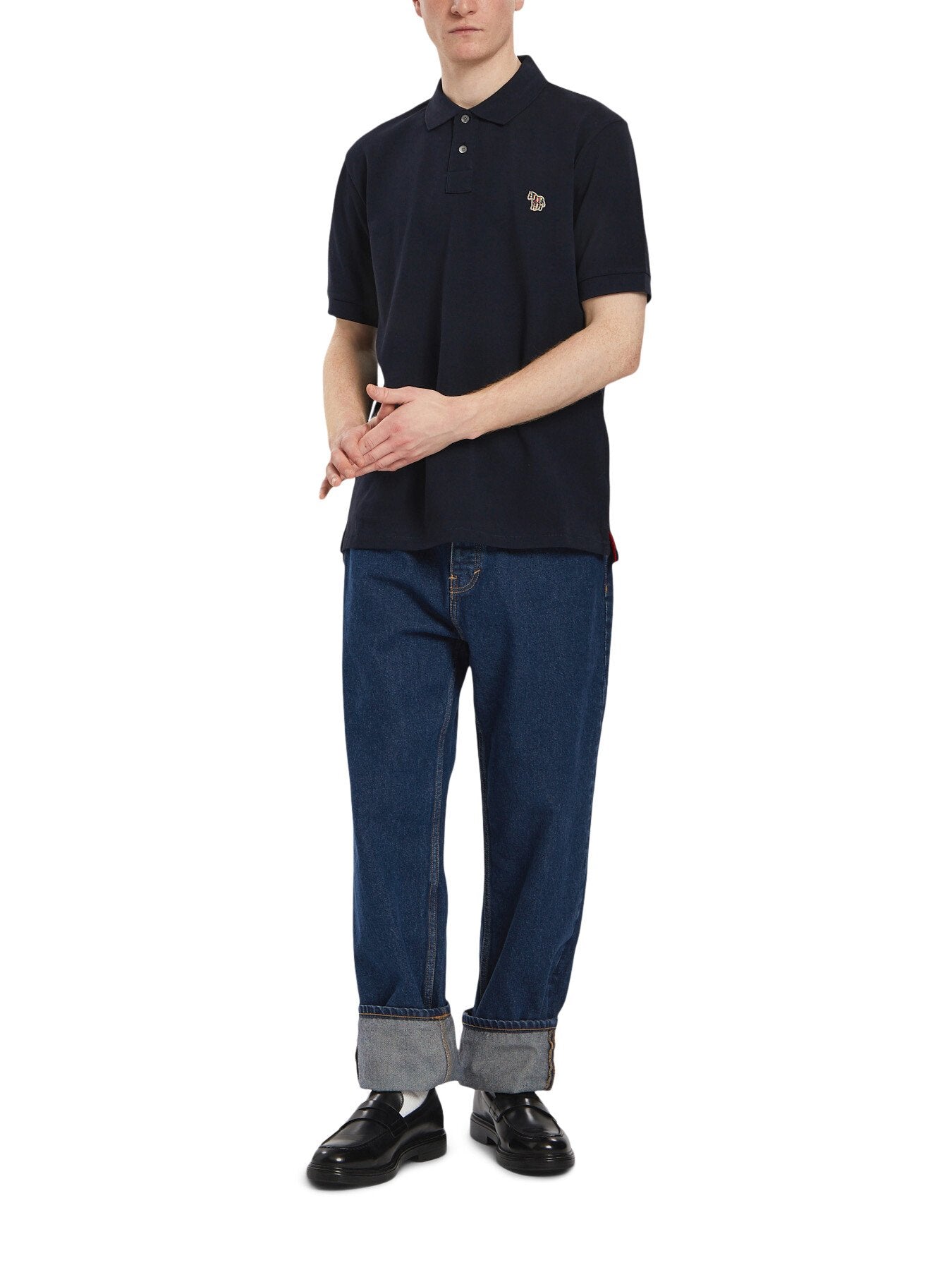 Mens Reg Fit Short Sleeve Polo Shirt Zebra