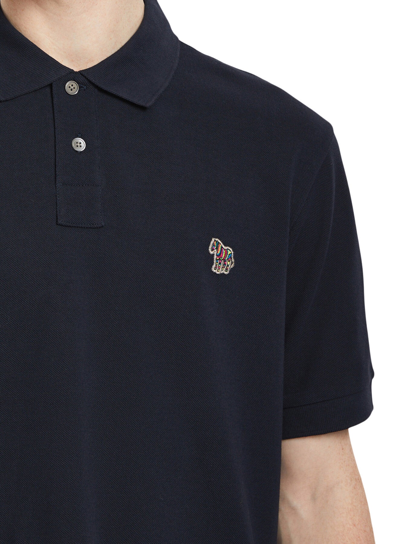 Mens Reg Fit Short Sleeve Polo Shirt Zebra