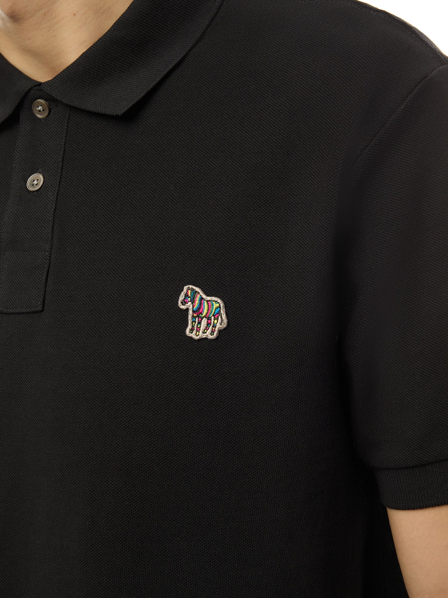 Mens Reg Fit Short Sleeve Polo Shirt Zebra