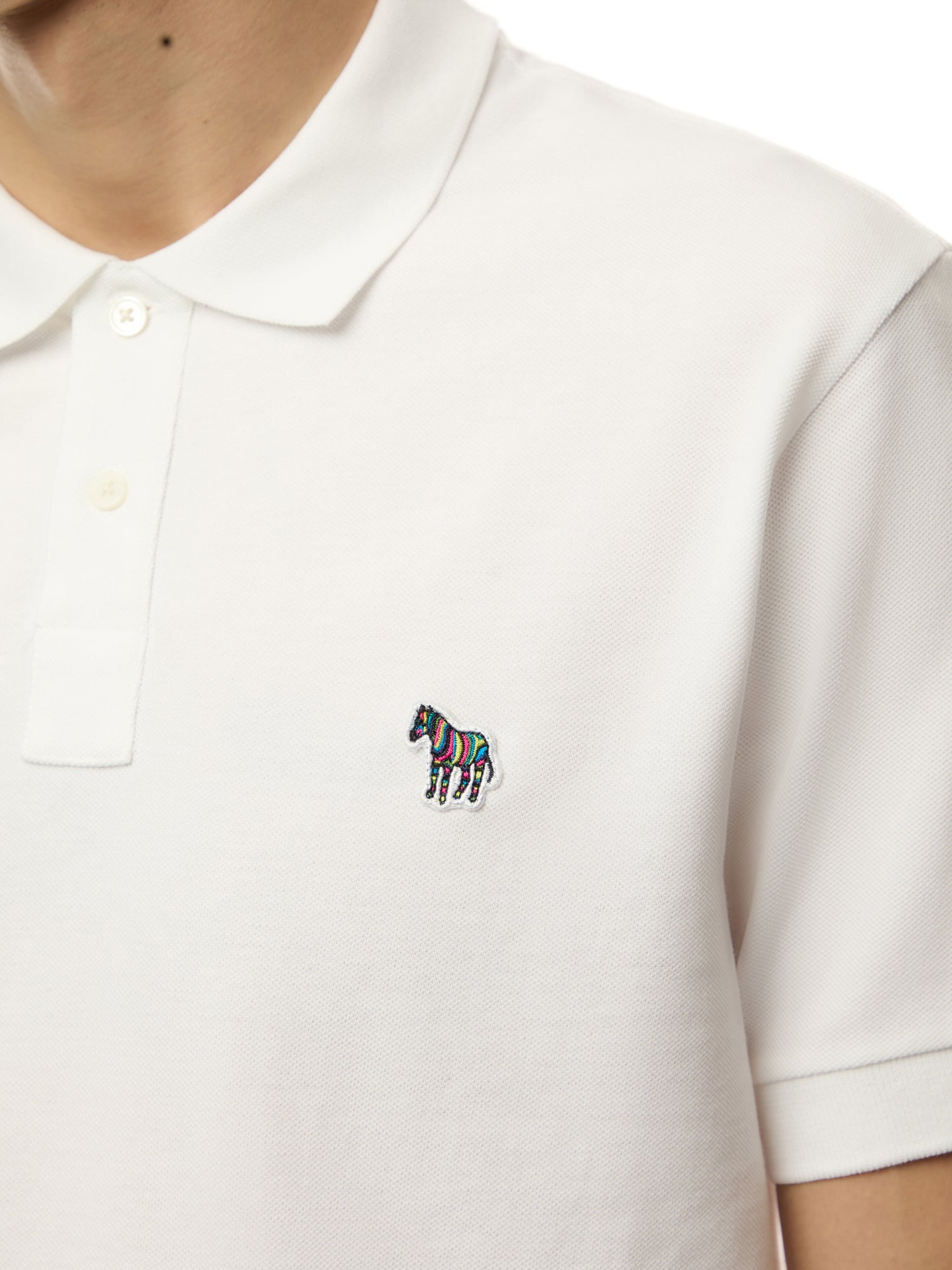 Mens Reg Fit Short Sleeve Polo Shirt Zebra