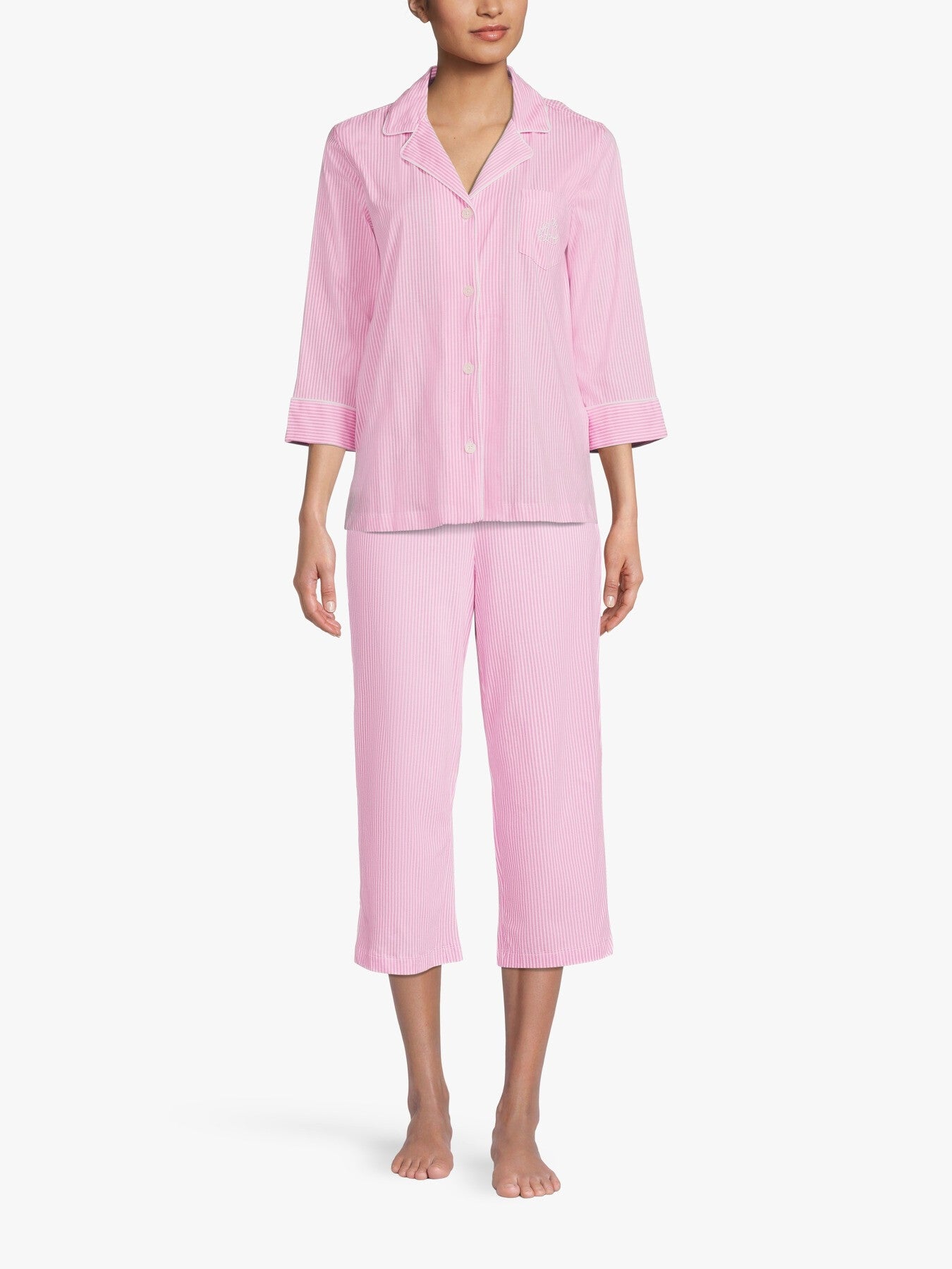 Bigham Knits Knotch Collar PJ Set