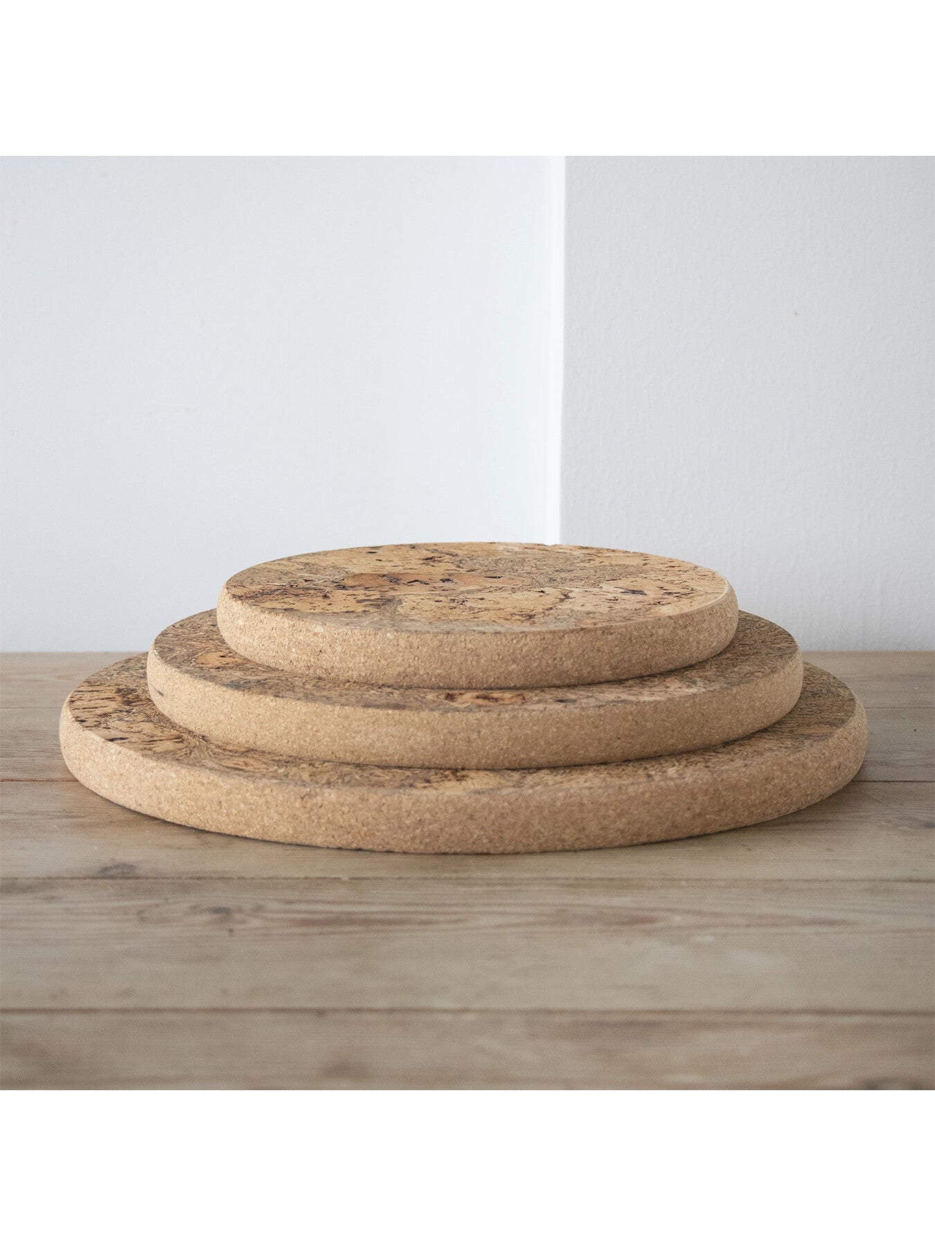 Ice Grey Cork Large Round Trivet