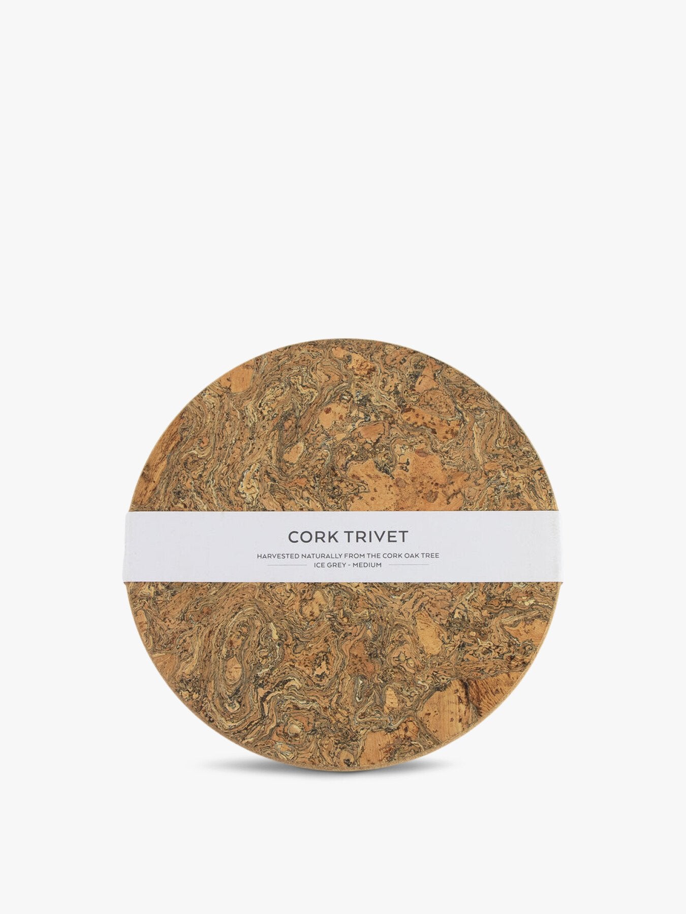 Ice Grey Cork Medium Round Trivet