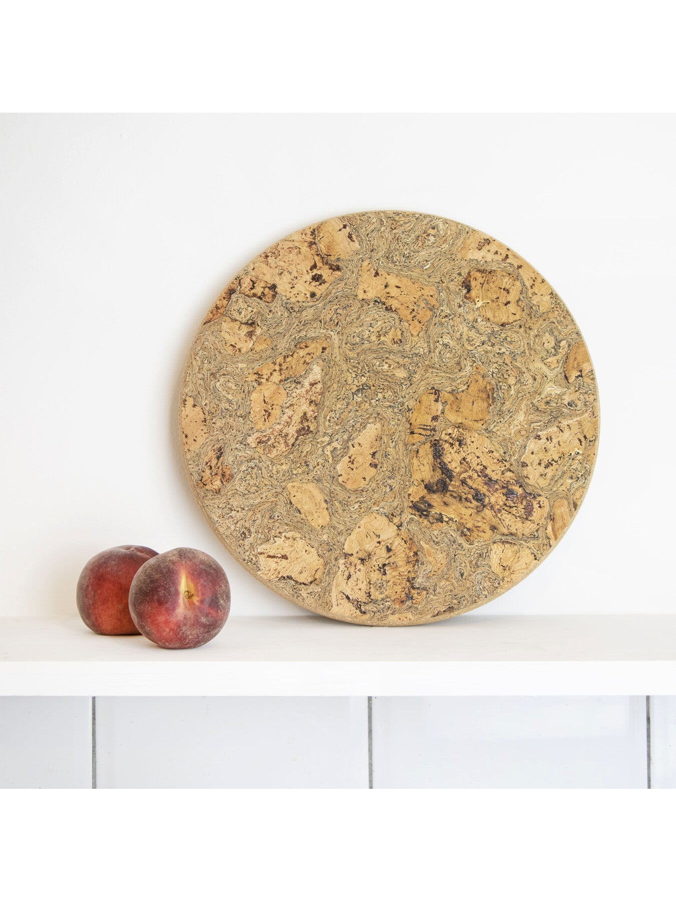 Ice Grey Cork Medium Round Trivet