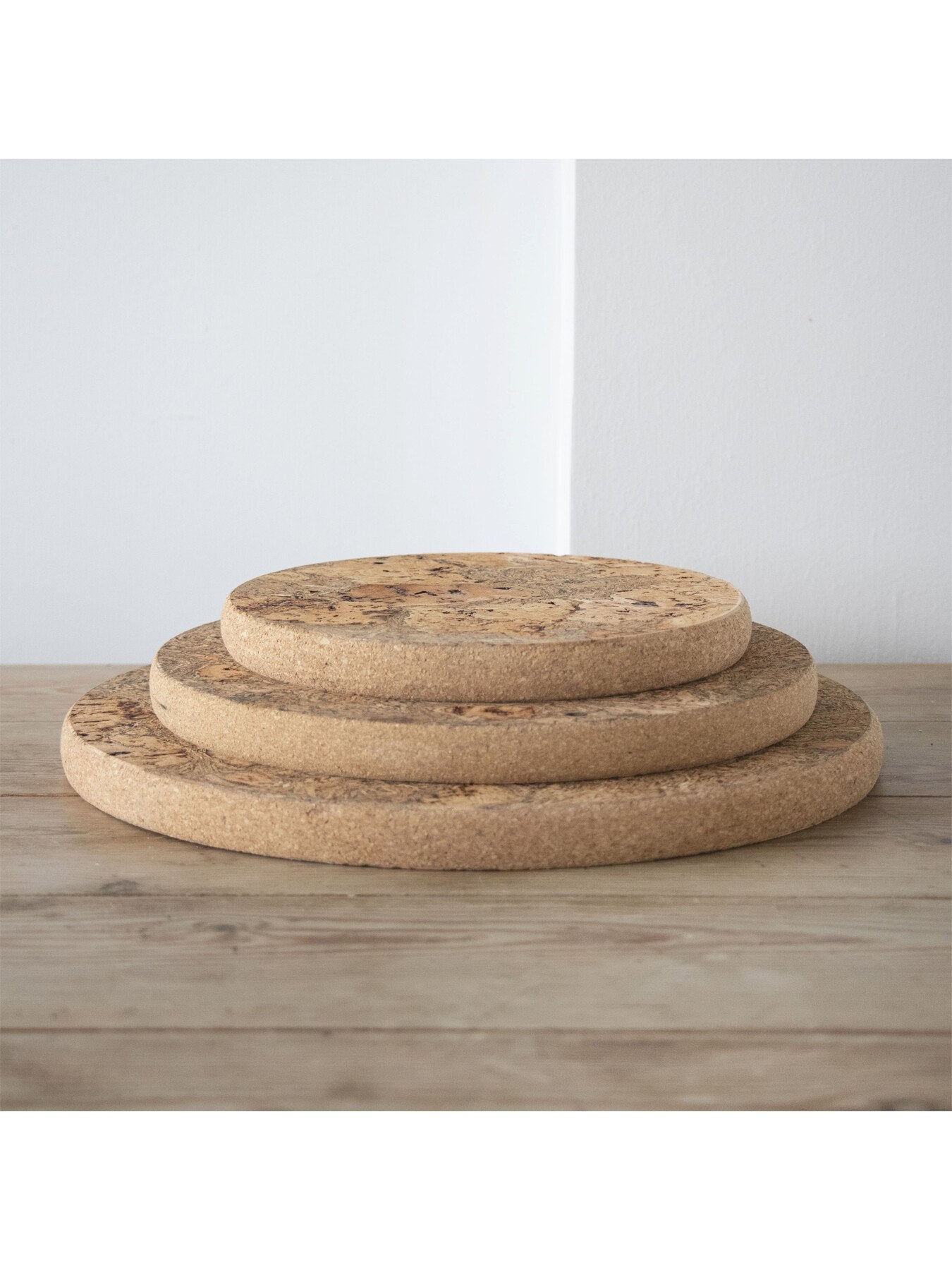 Ice Grey Cork Medium Round Trivet