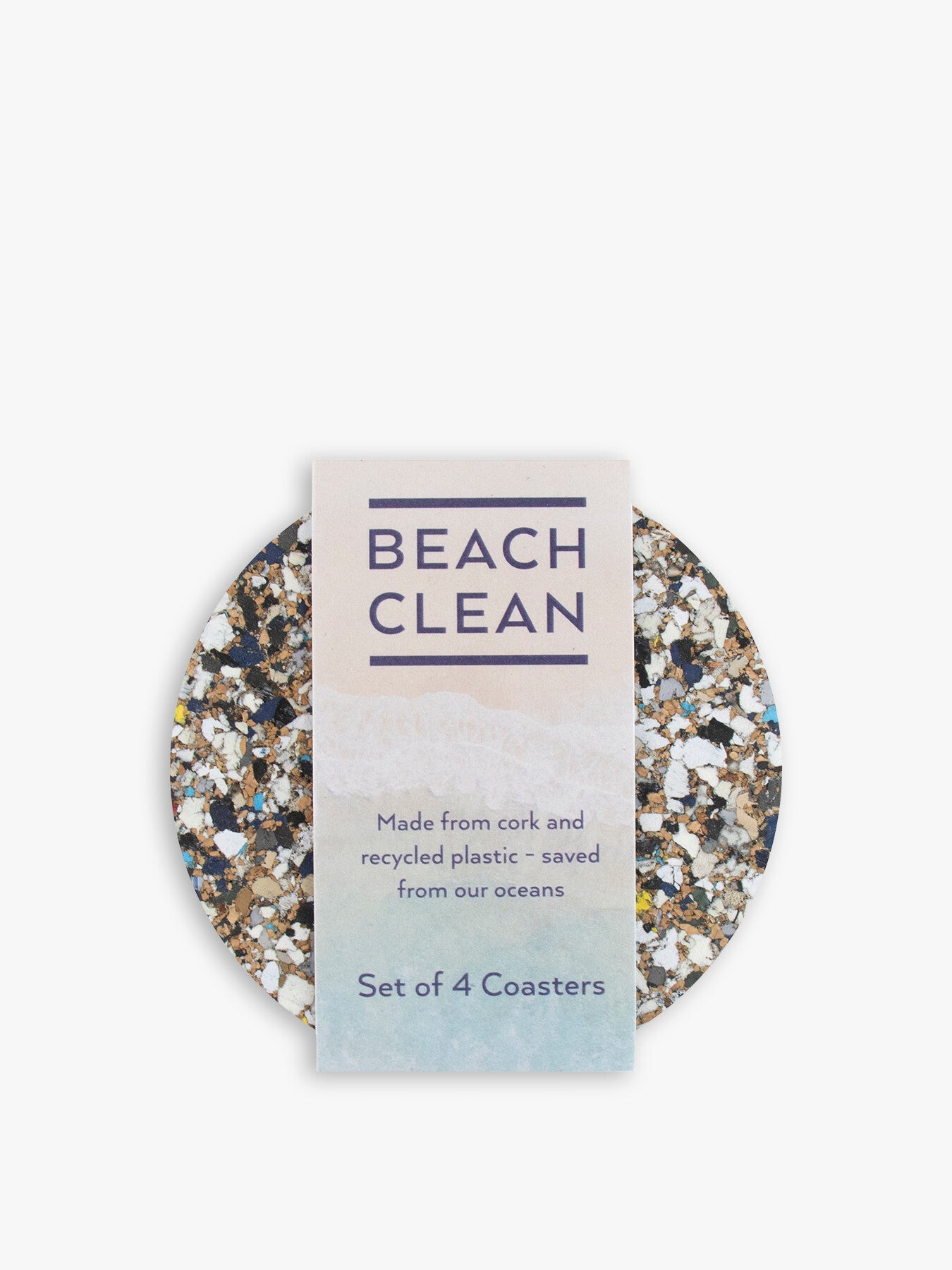Beach Clean Round Coaster Set of 4