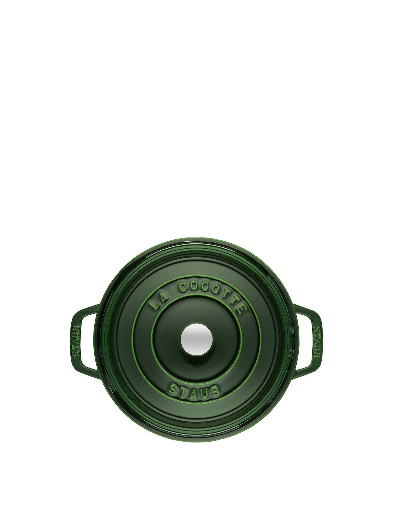 Round Cast Iron Cocotte 26cm Basil Green