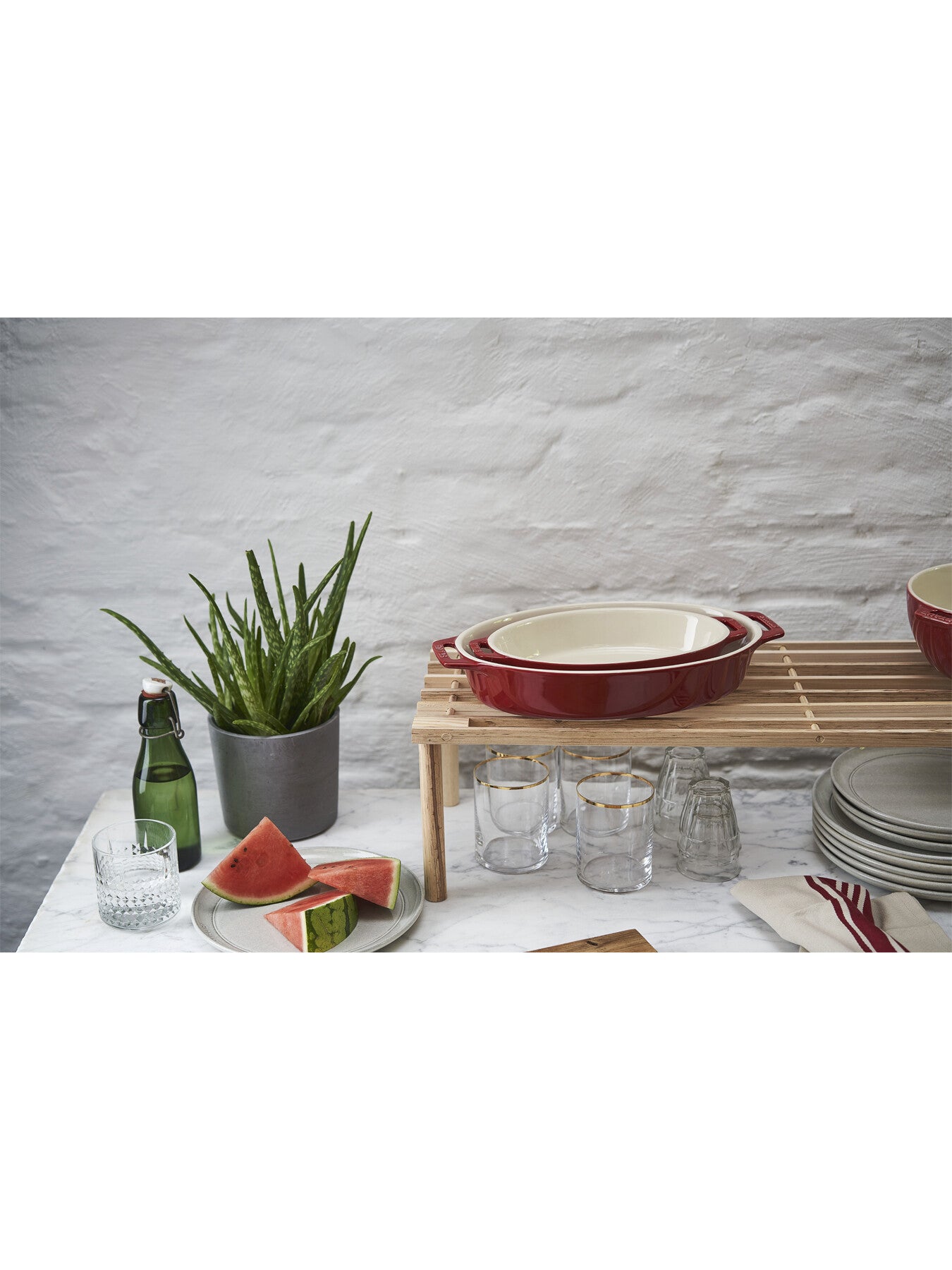 Oval Oven Dish Cherry