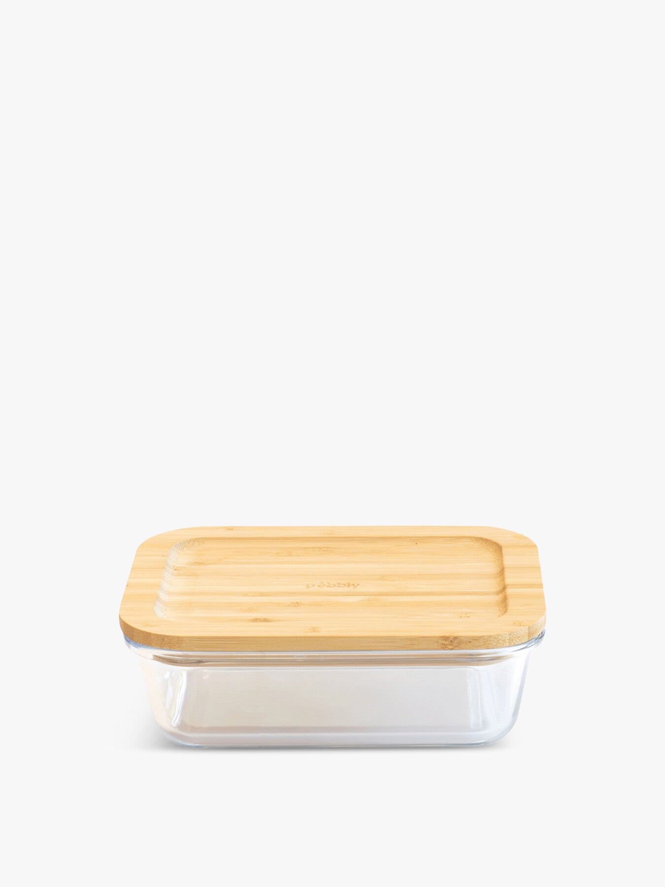 Rectangular Glass Food Storage Container with Bamboo Lid 650ml
