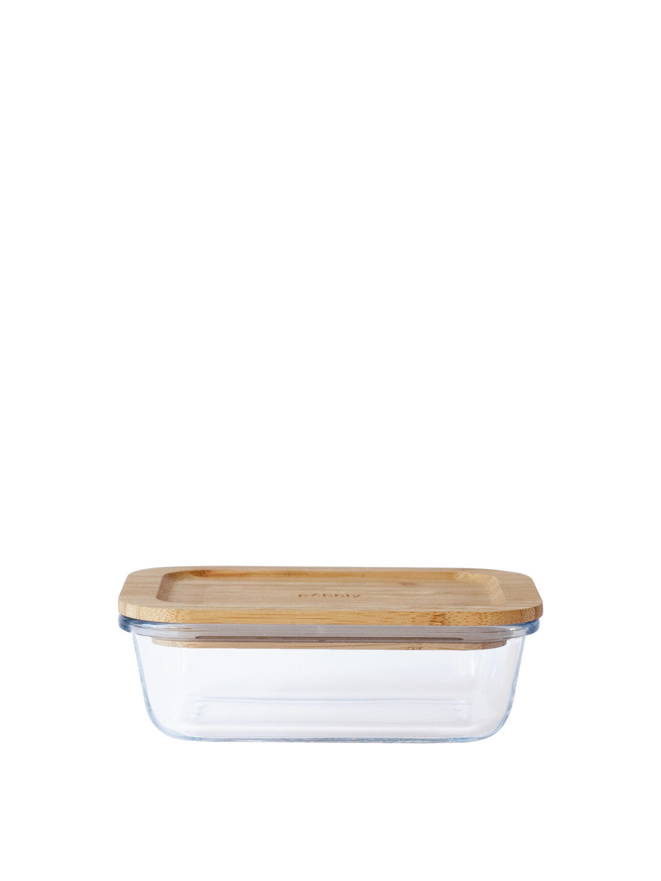 Rectangular Glass Food Storage Container with Bamboo Lid 650ml
