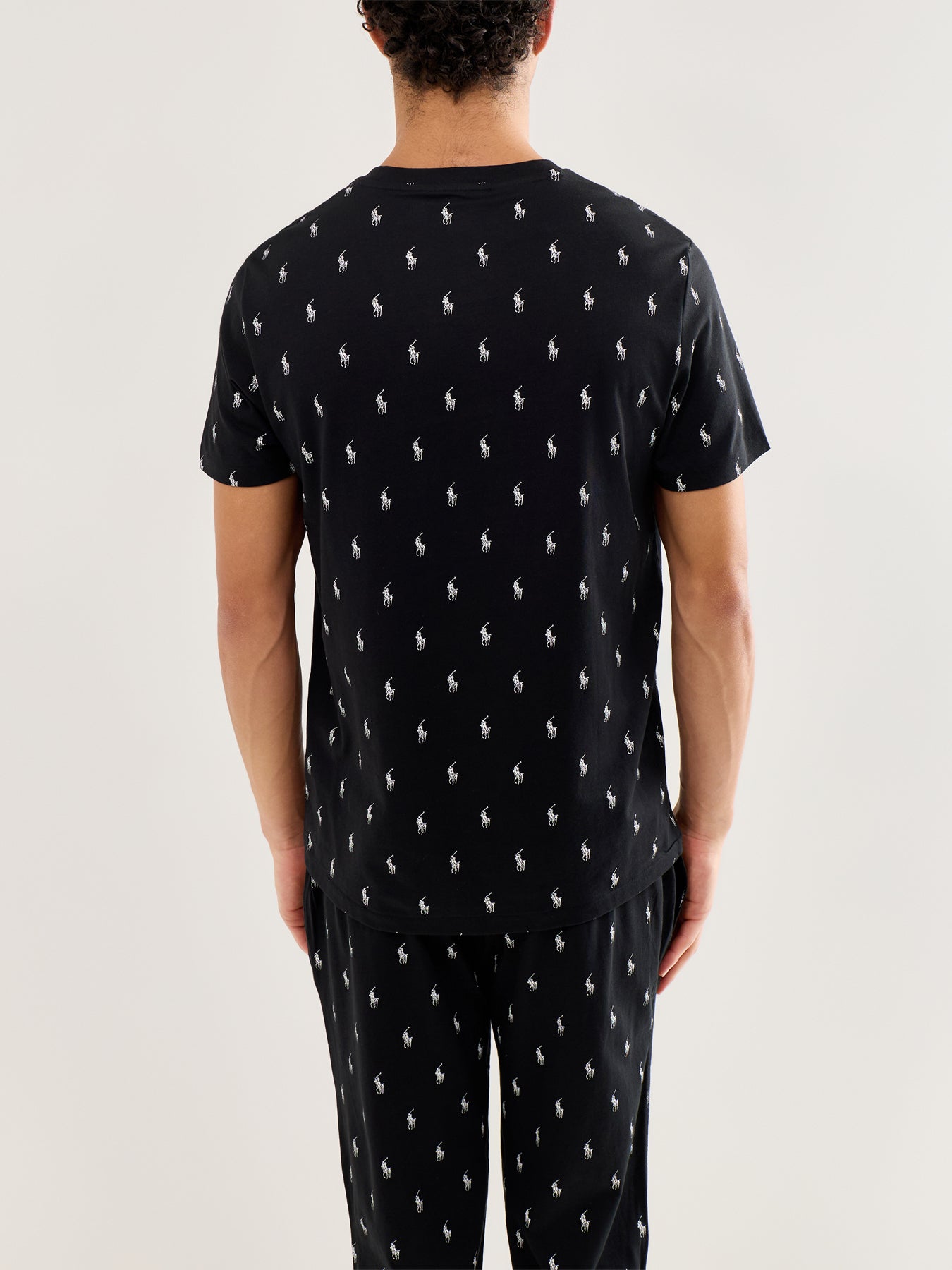 Short Sleeve Crew Sleep Top Black