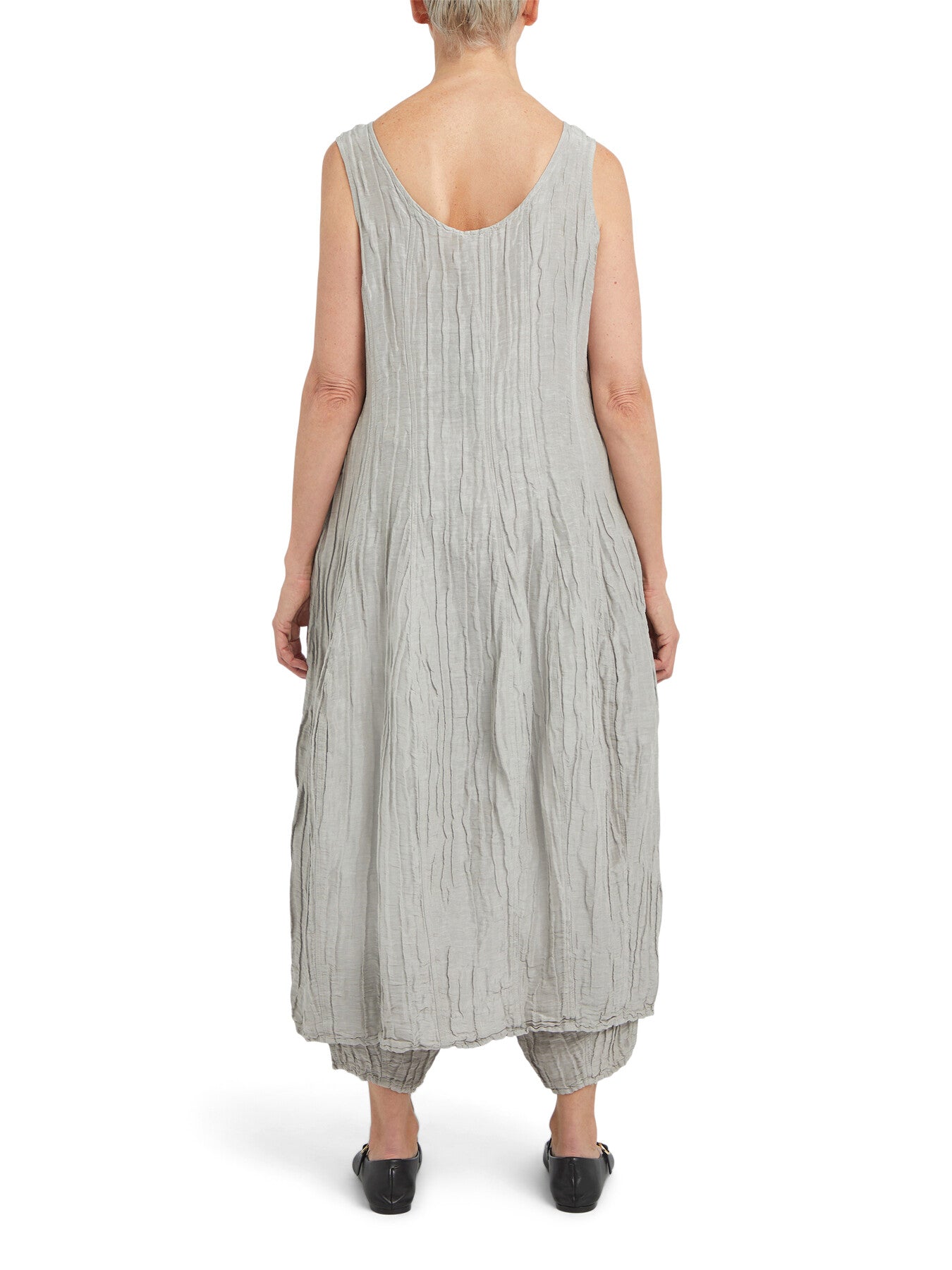 Silk Crinkle Sleeveless Dress