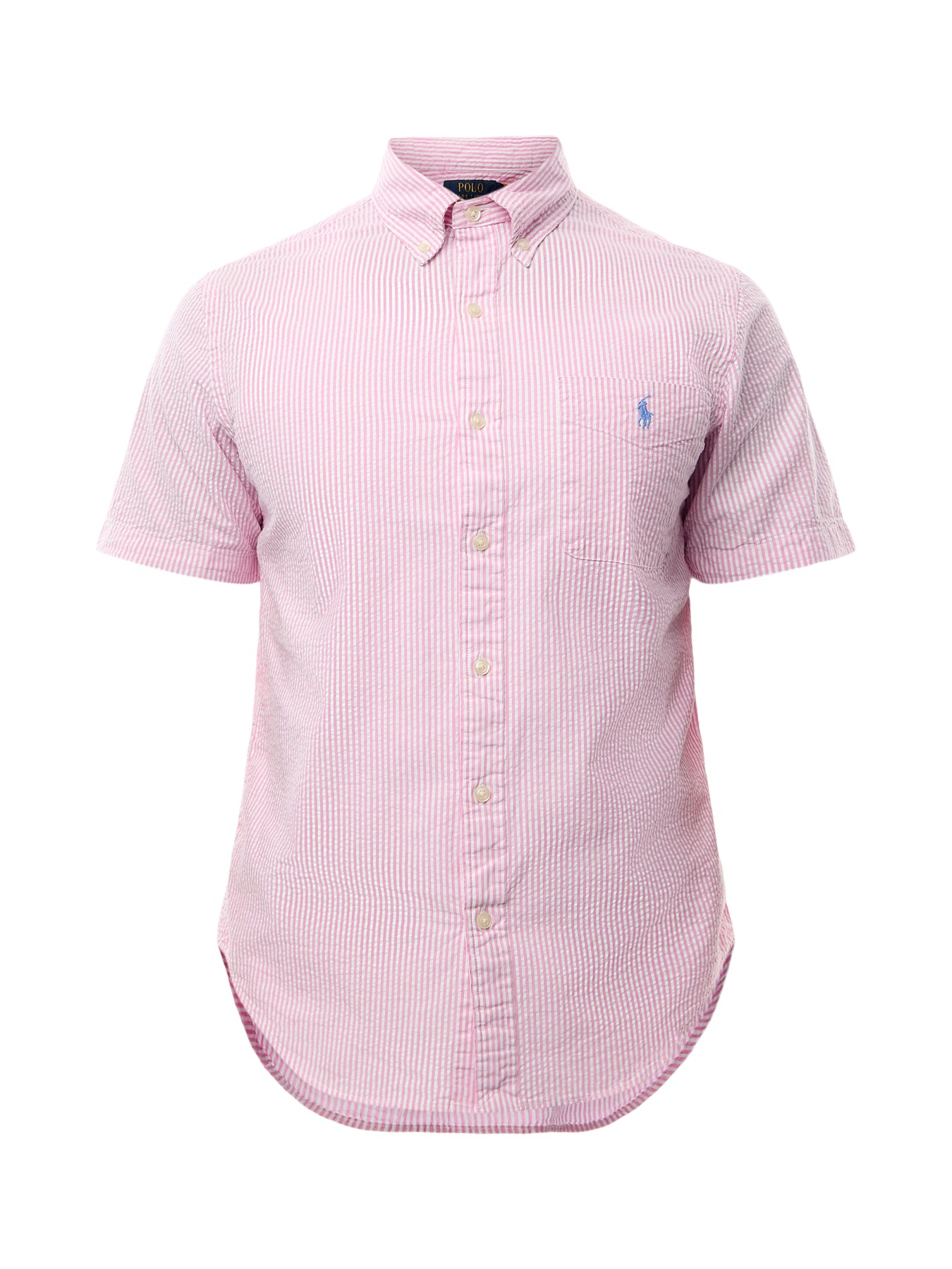 Seersucker Stripe Short Sleeves Shirt