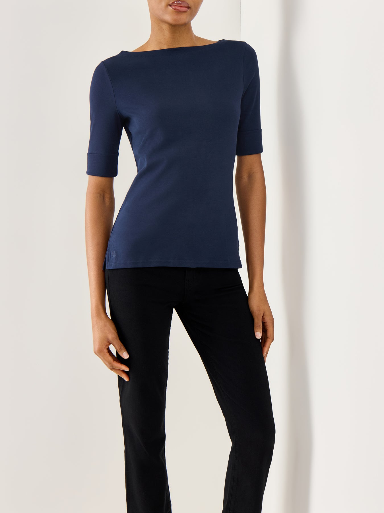 Judy Elbow Sleeve Knit Lauren Navy