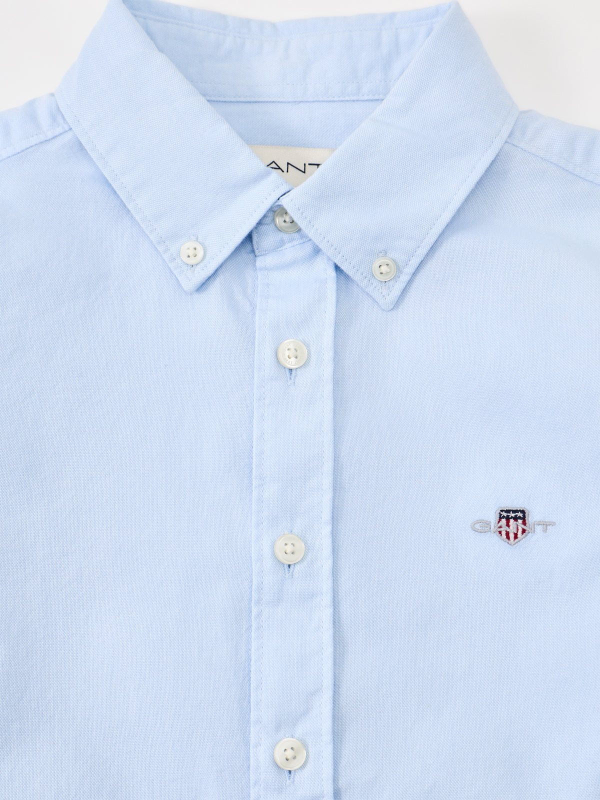 Organic Cotton Shield Oxford Shirt - Capri Blue