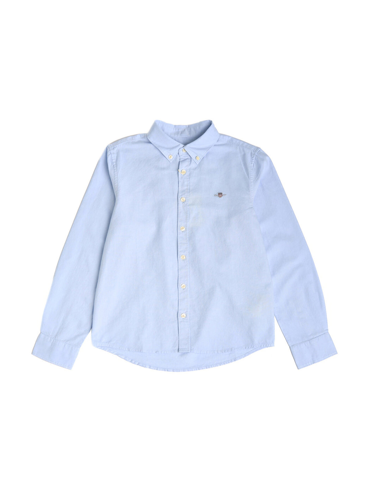 Organic Cotton Shield Oxford Shirt - Capri Blue