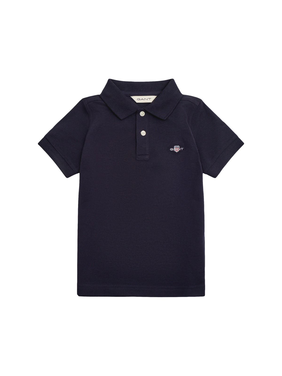Shield Short-Sleeved Piqué Polo Shirt - Evening Blue