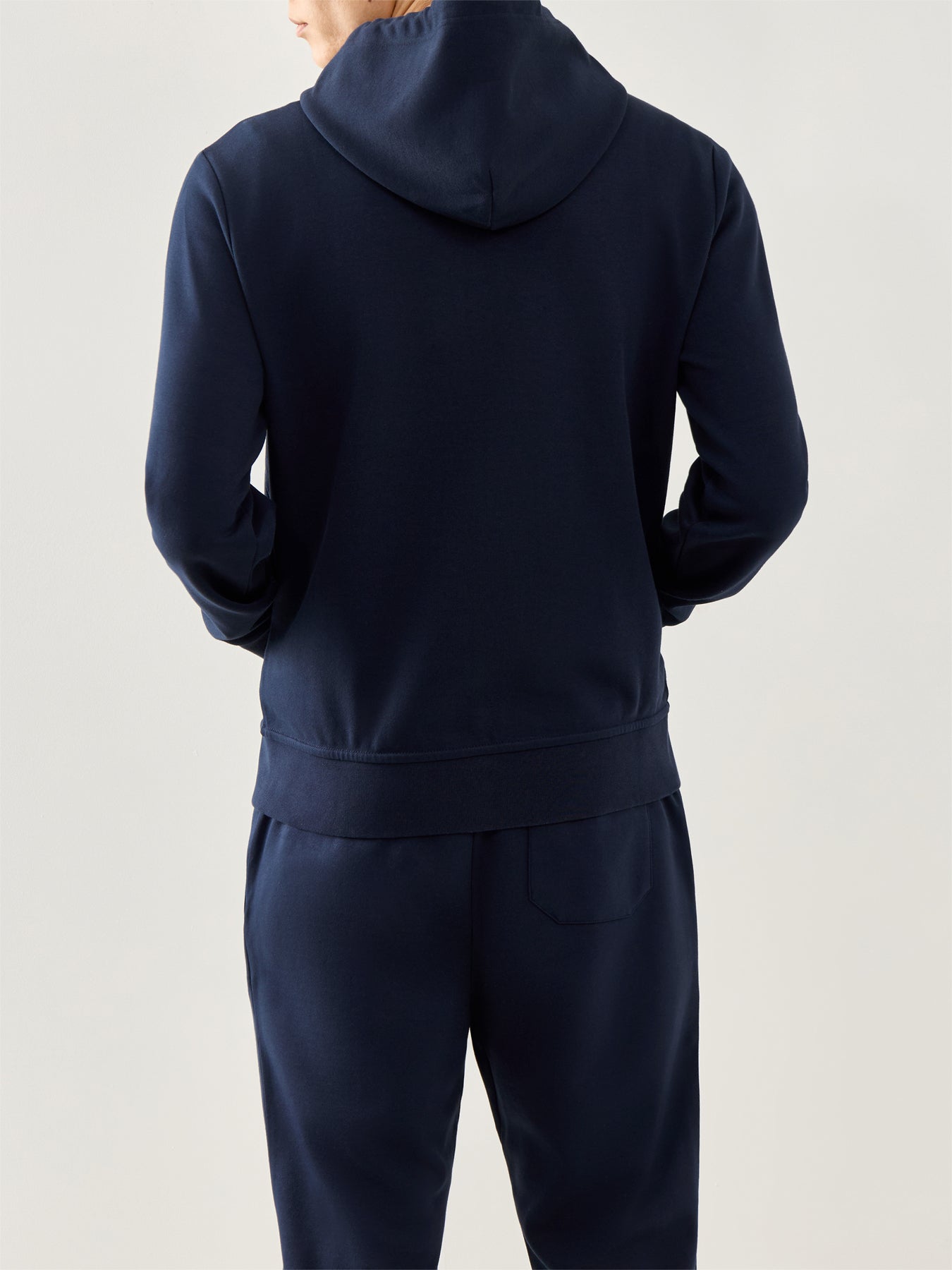 Double Knit Zip Up Hoodie Aviator Navy