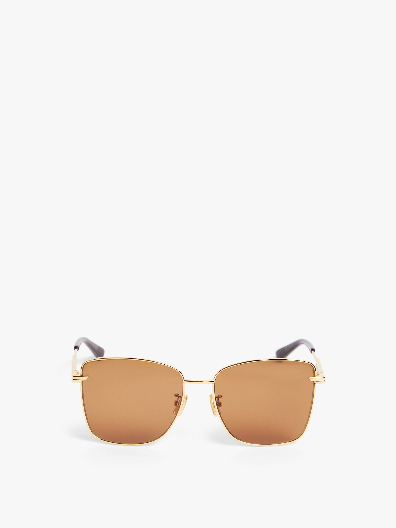BV1237S Curved Square Metal Sunglasses