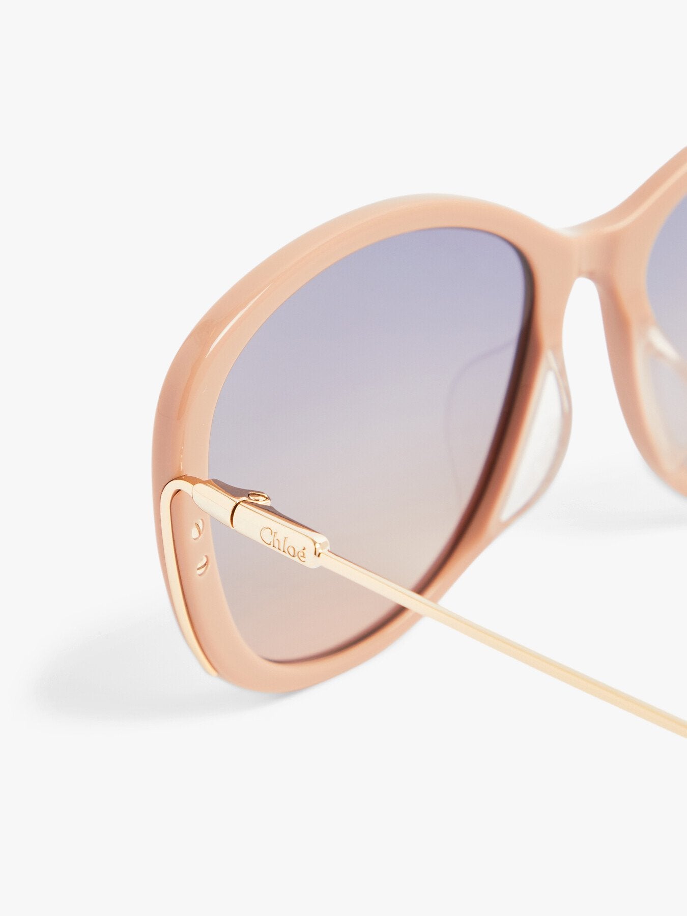 Cat Eye Acetate and Metal Sunglasses