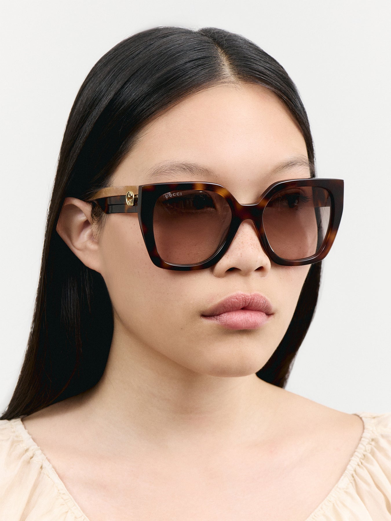 GG1300S Gucci Stripe Recycled Acetate Sunglasses