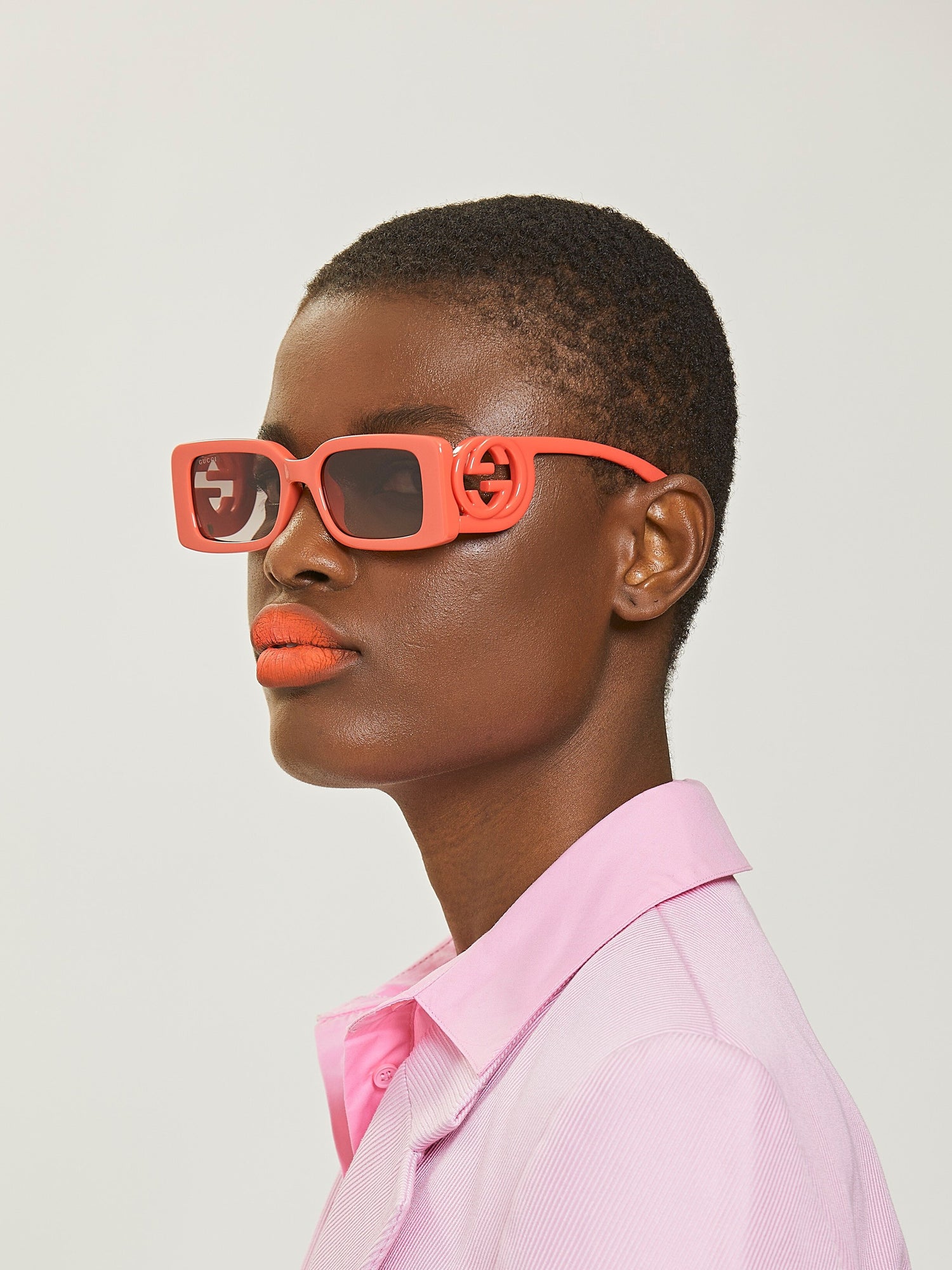 GG1325S Slim Frame Open Logo Sunglasses