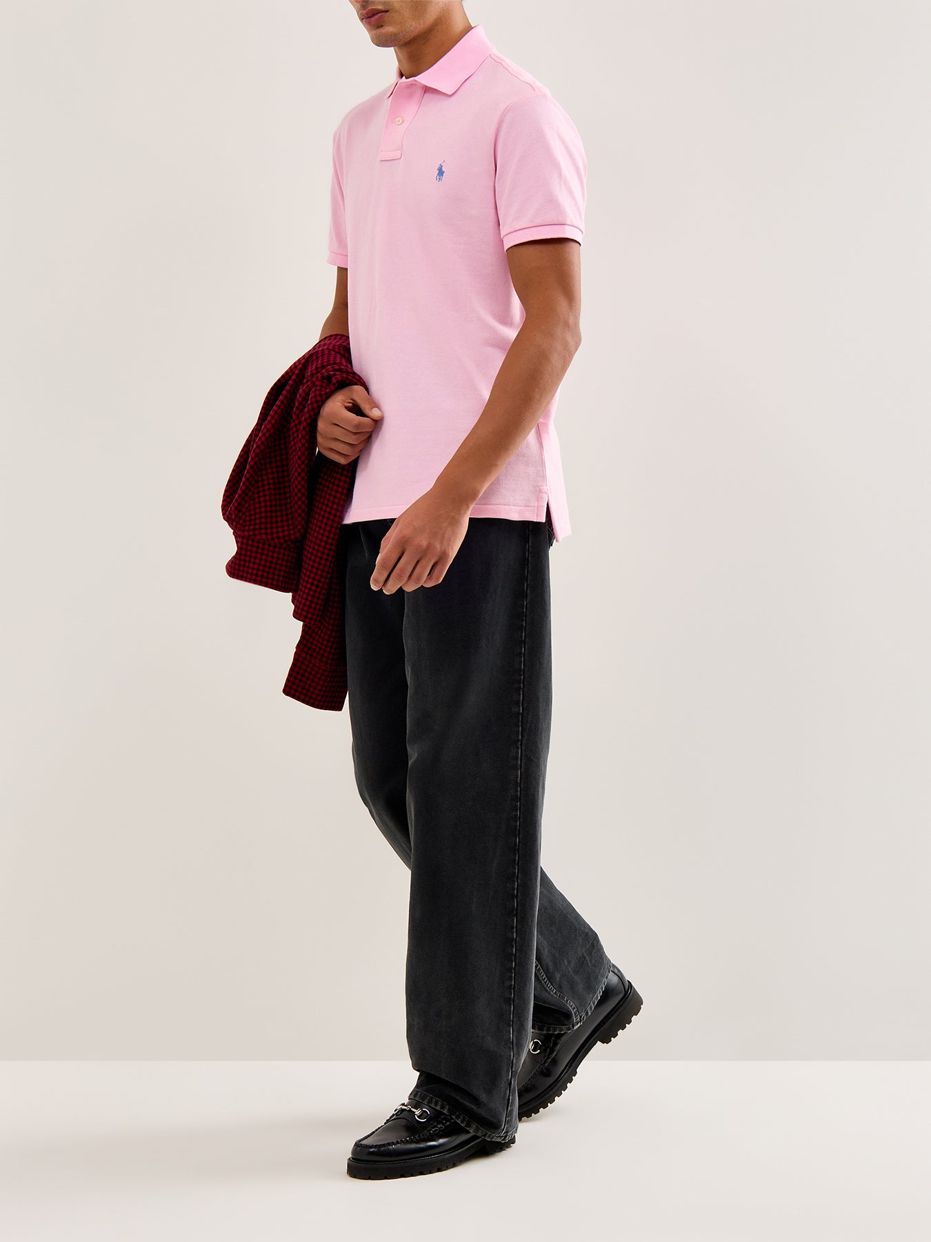 Custom Slim Fit Mesh Polo Shirt