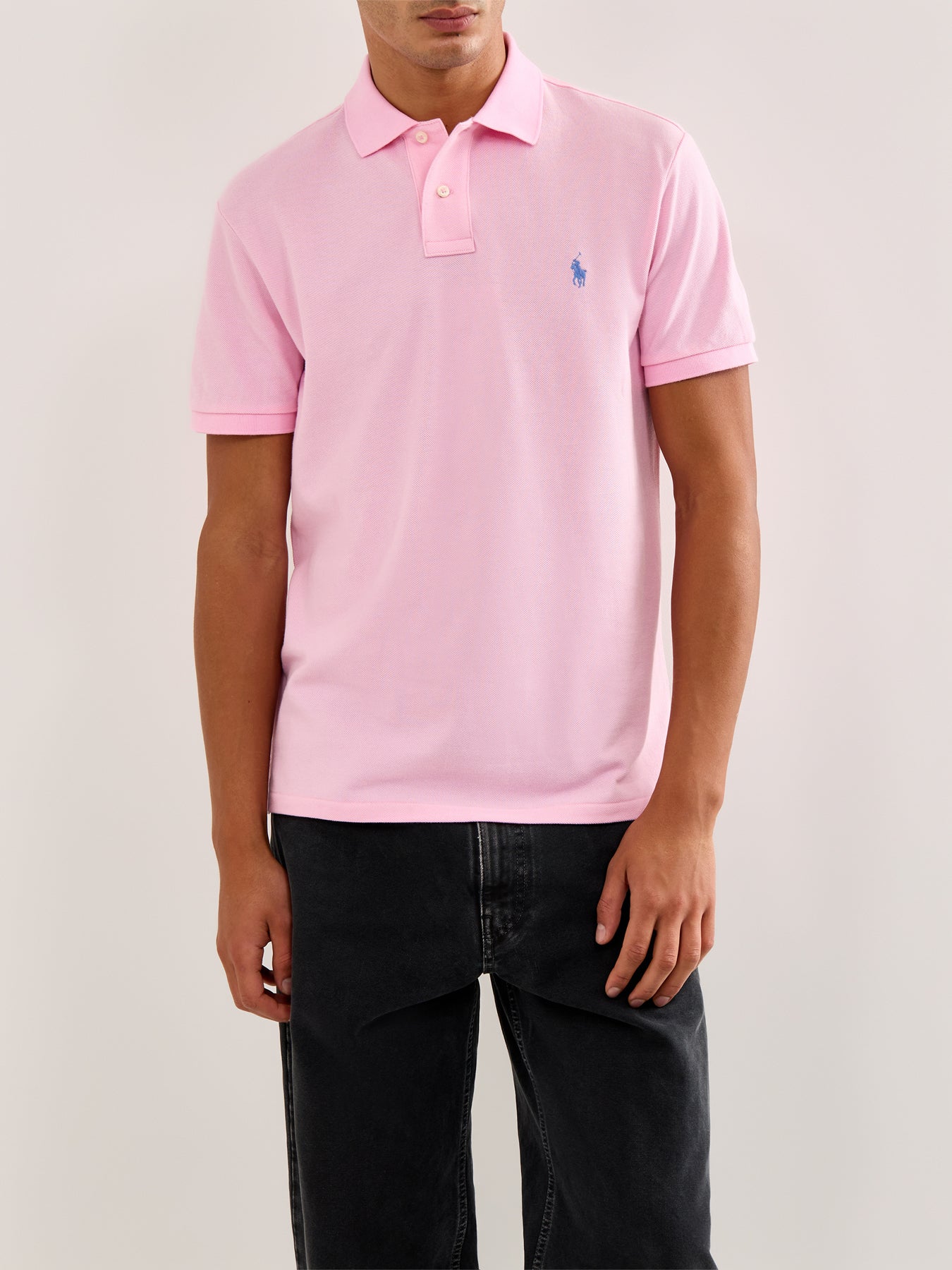 Custom Slim Fit Mesh Polo Shirt