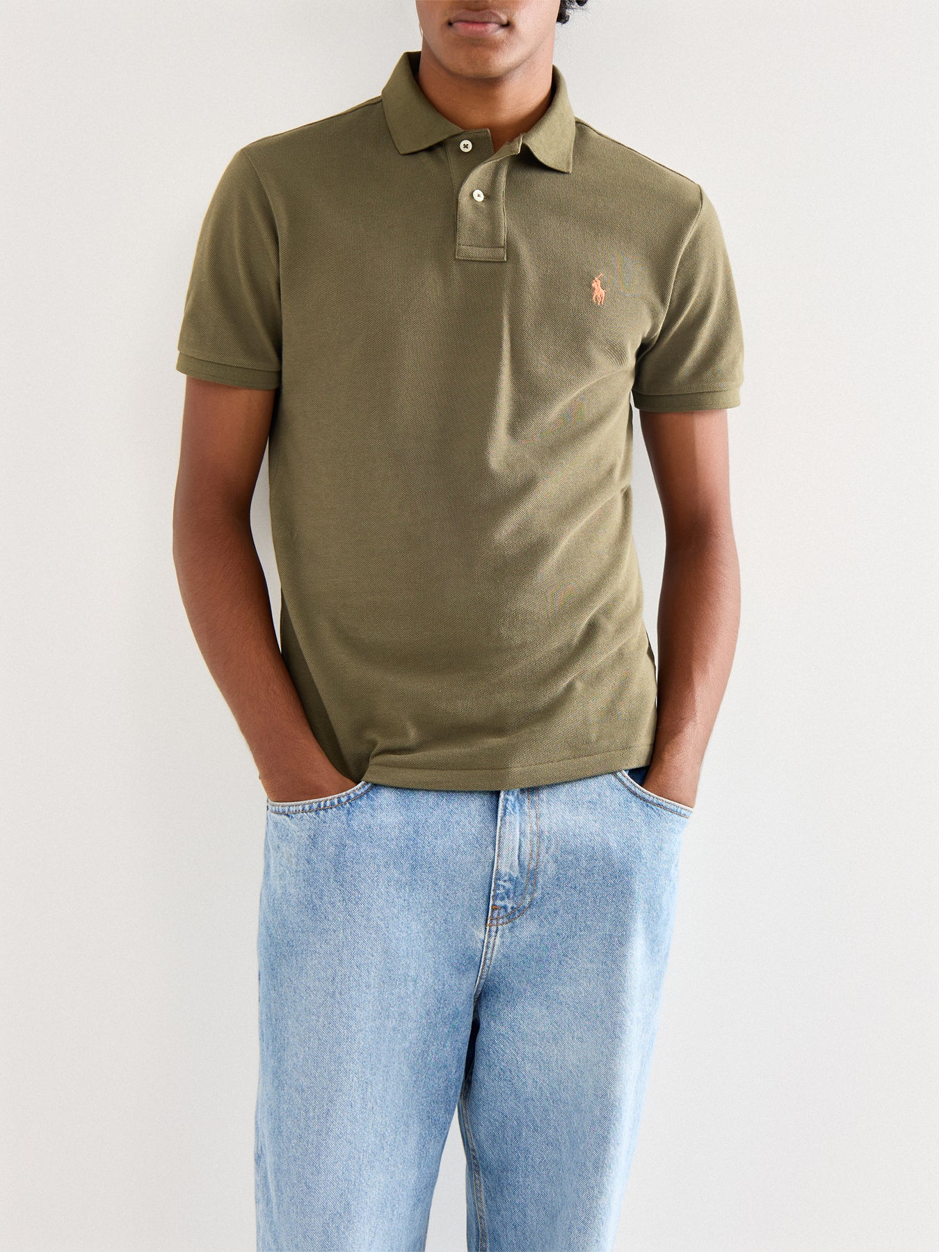Slim Fit Polo Top Defender Green