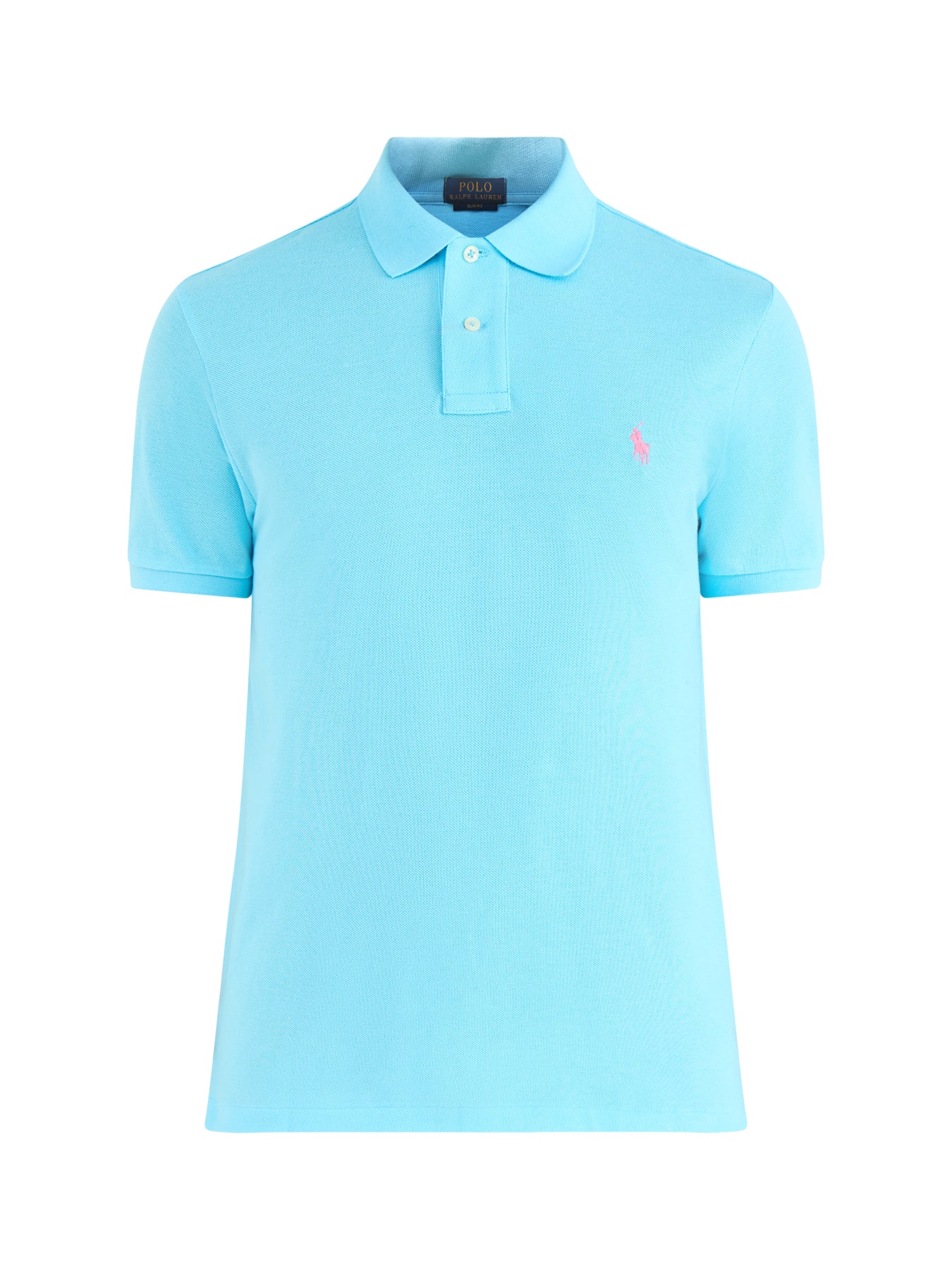 Slim Fit Polo Top French Turquoise