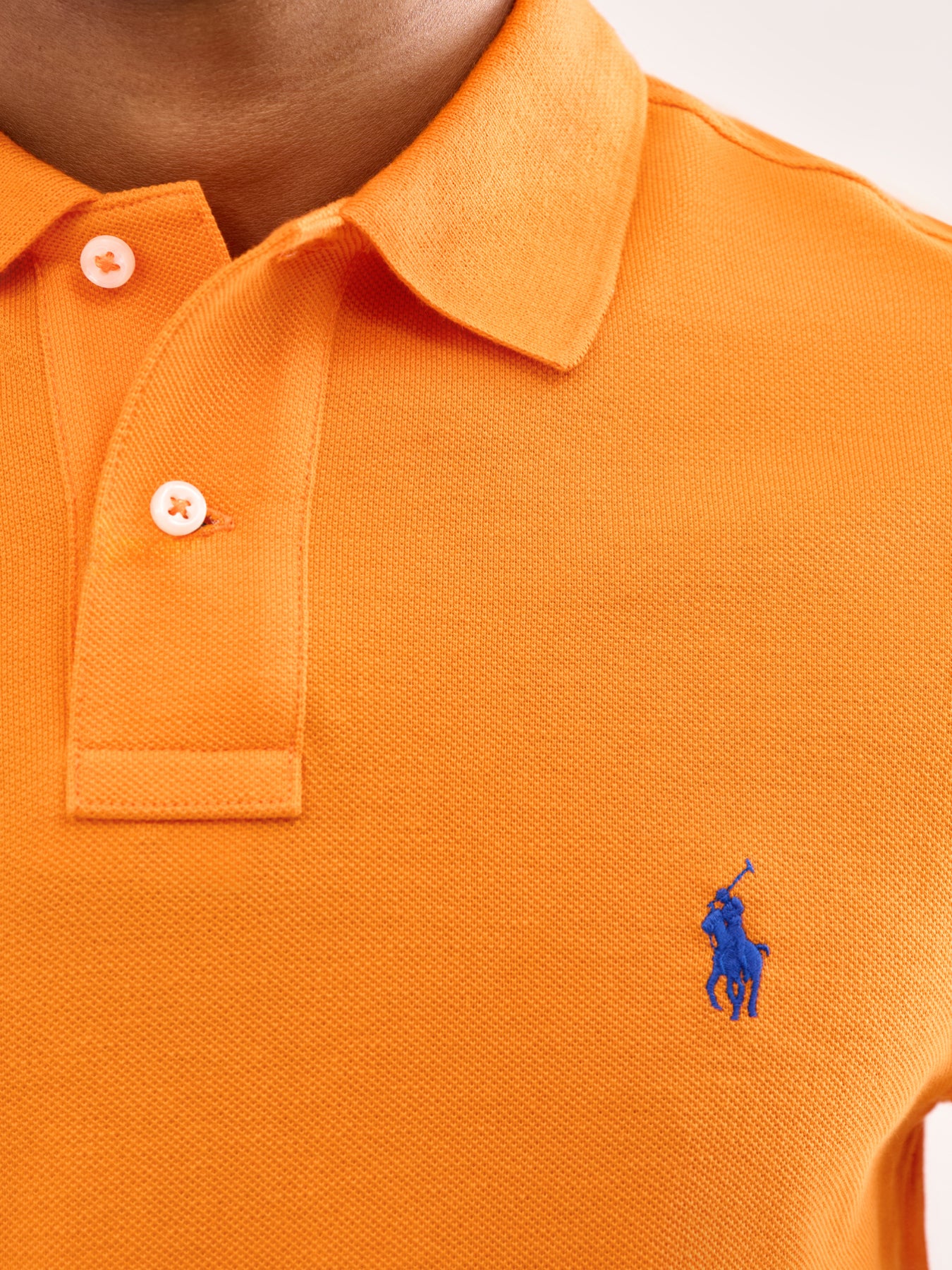 Slim Fit Polo Top Sailing Orange