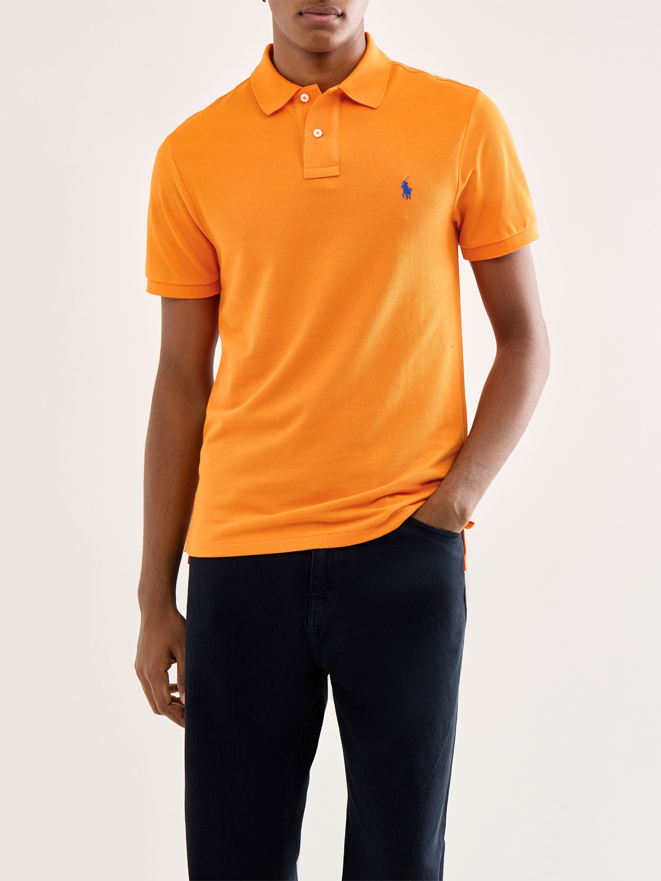 Slim Fit Polo Top Sailing Orange