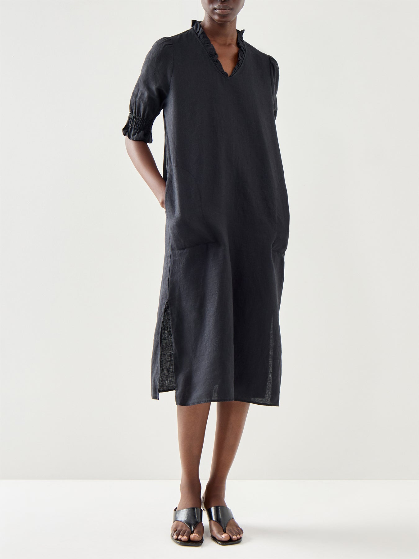 Nydela 1/2 Sleeve Linen Dress