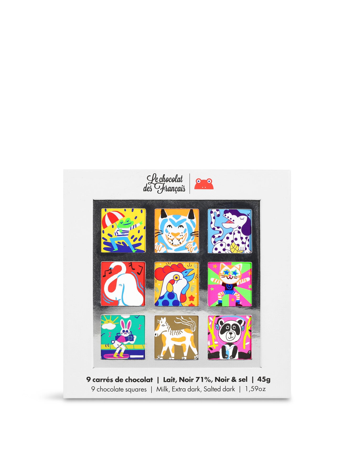 Animaux Box Chocolate Squares 9 Pieces